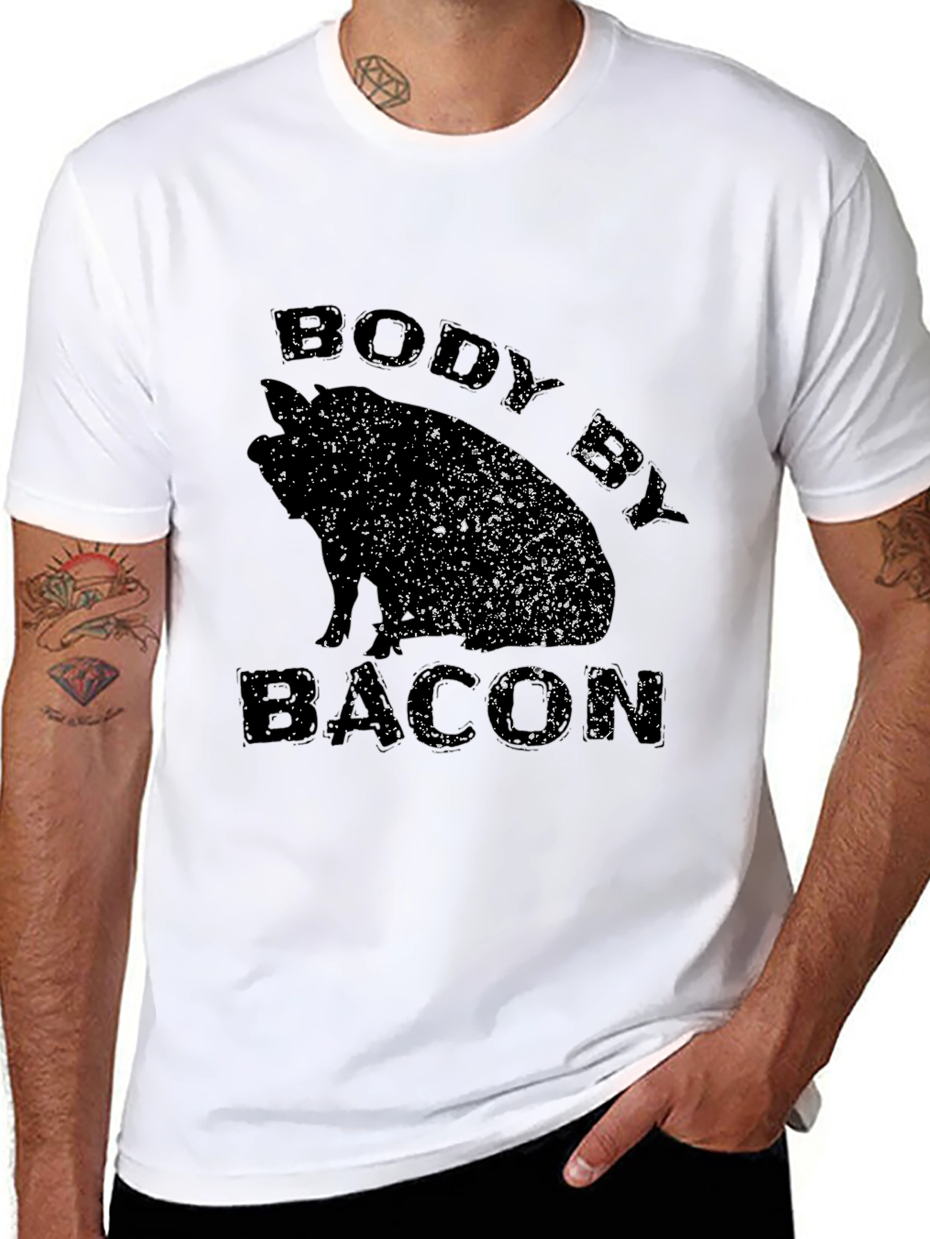 Body By Bacon Black T-Shirt