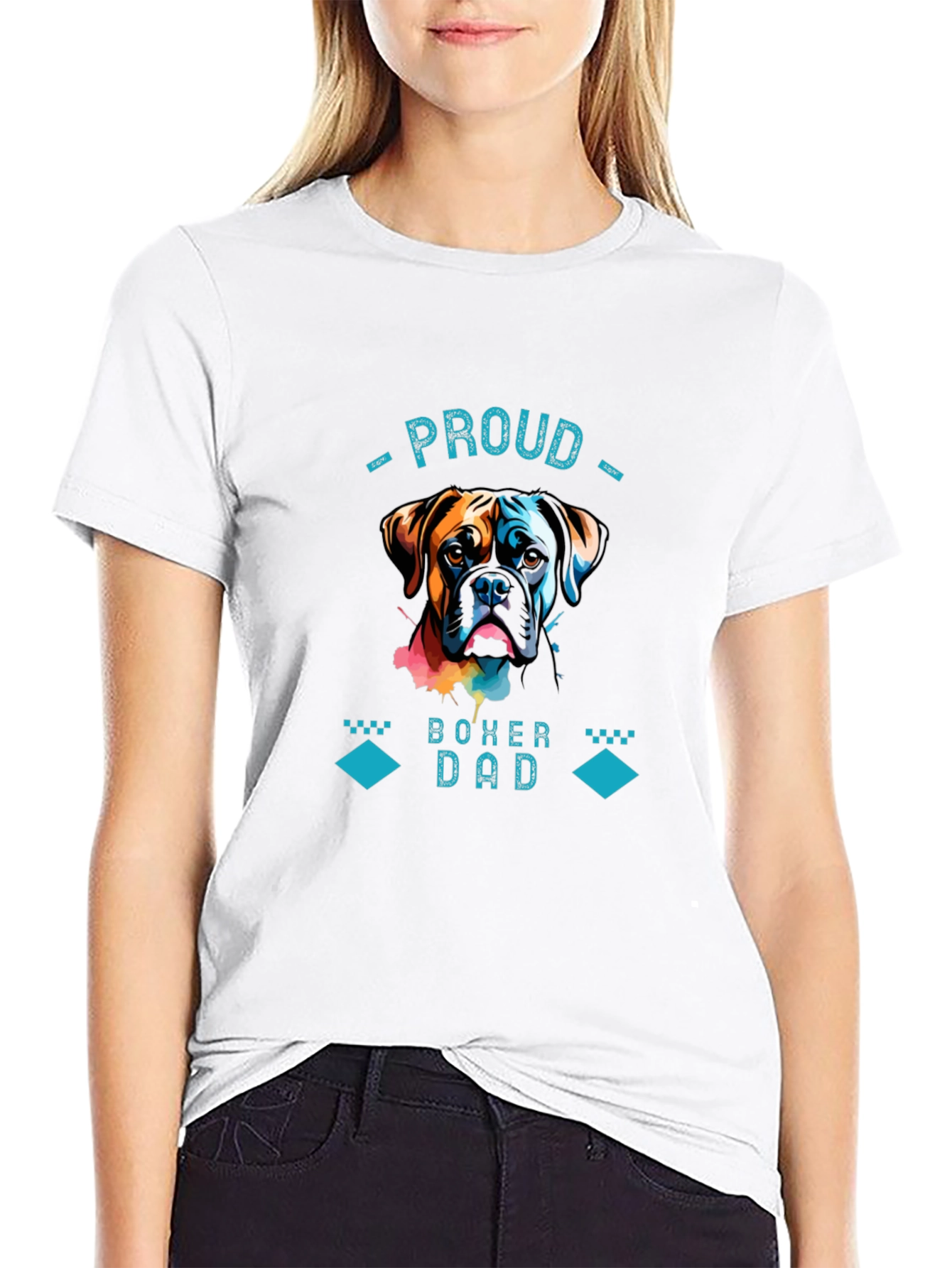 Proud Boxer Dad Graphic T-Shirt