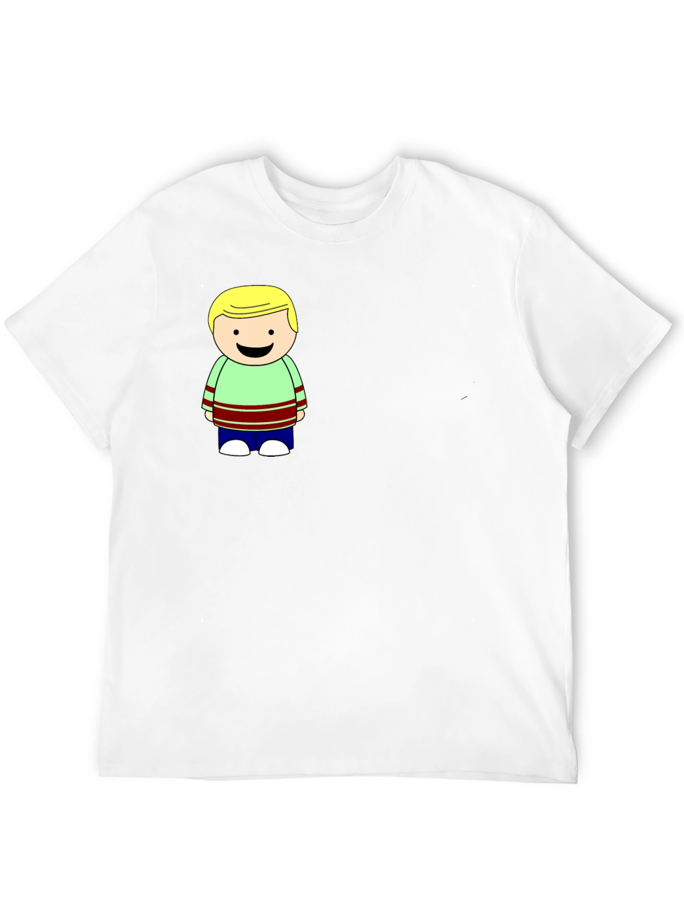 Cartoon Boy Graphic Black T-Shirt