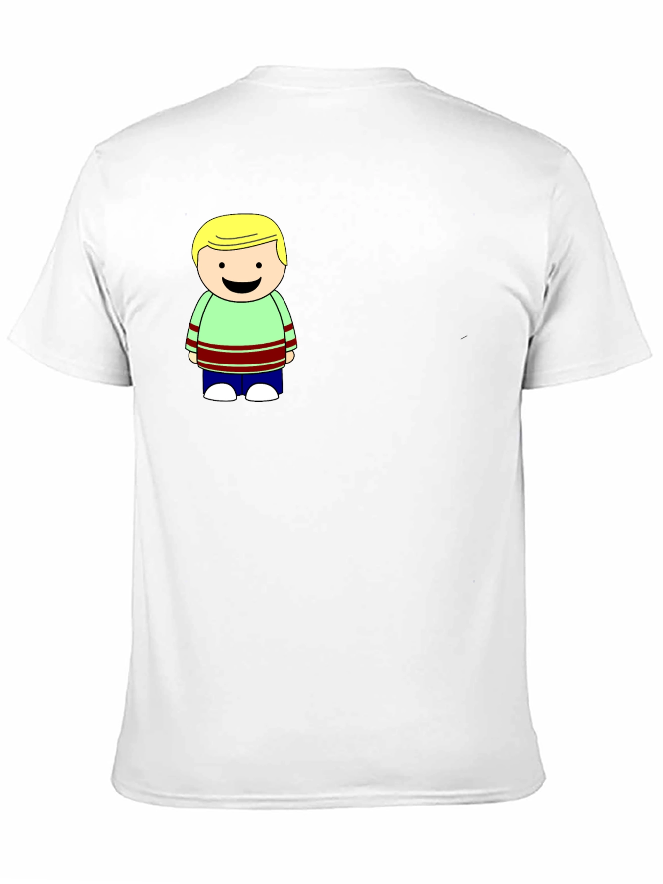 Cartoon Boy Graphic Black T-Shirt
