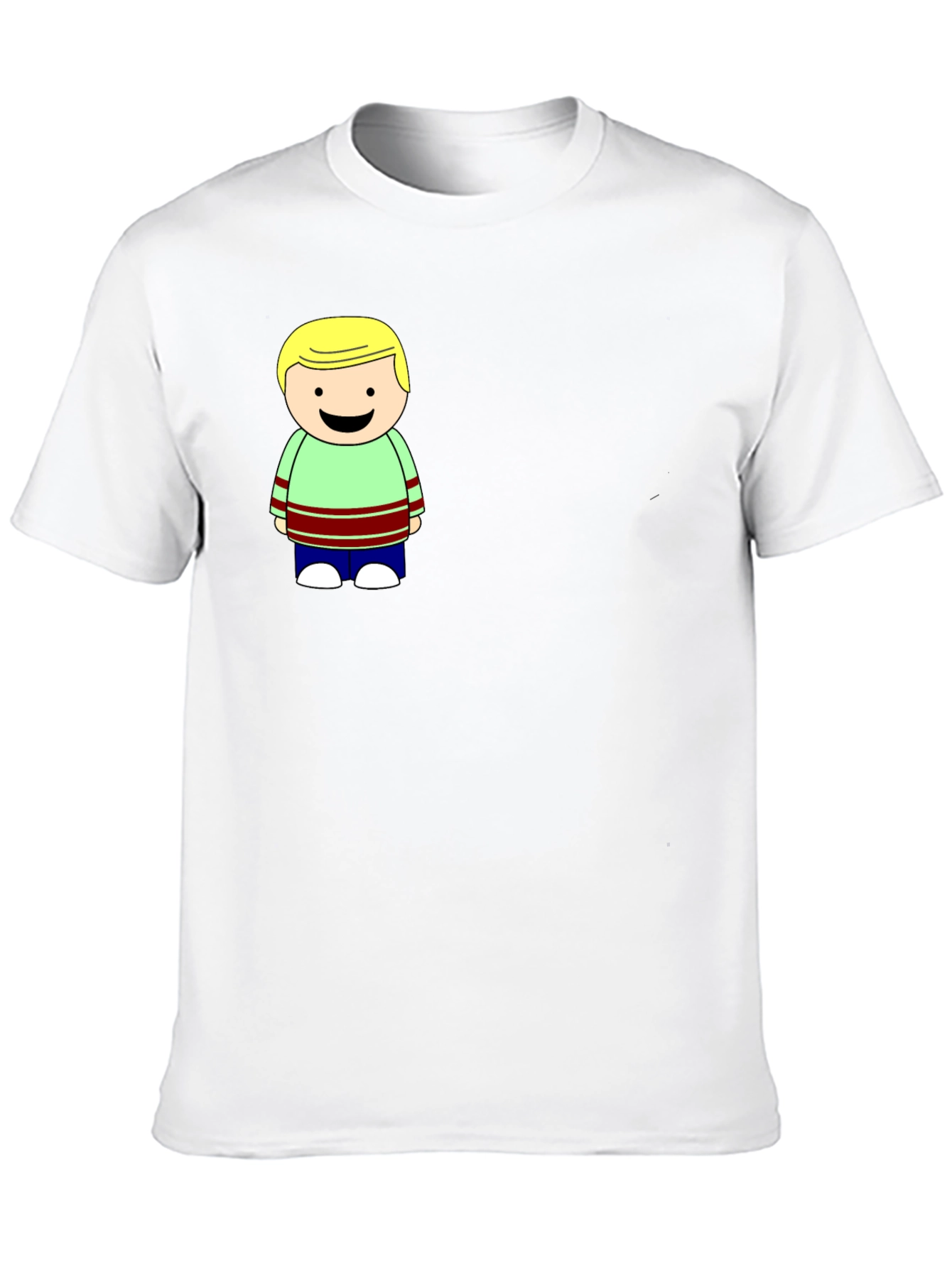 Cartoon Boy Graphic Black T-Shirt