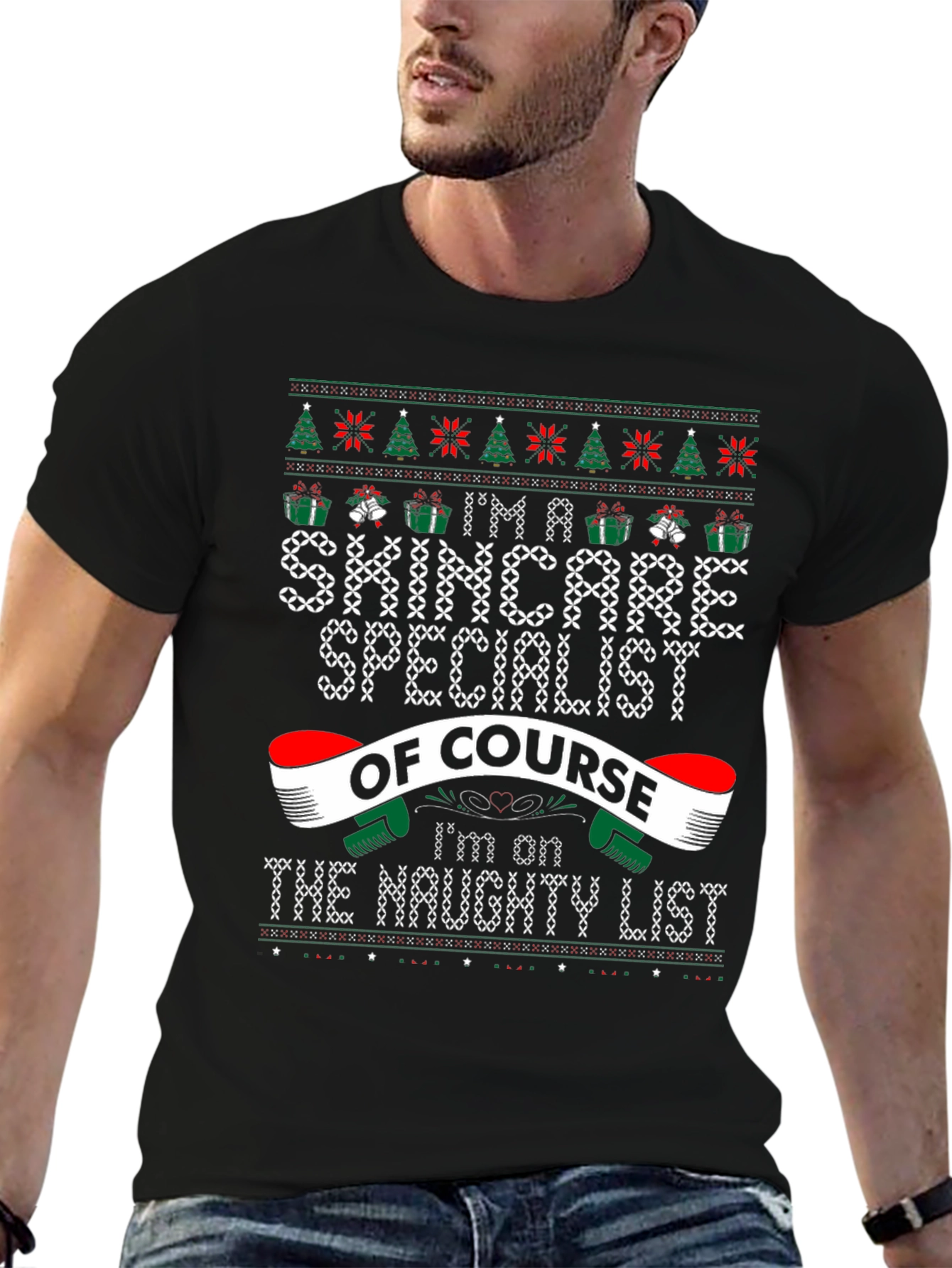 Skincare Specialist Ugly Christmas Sweater T-Shirt