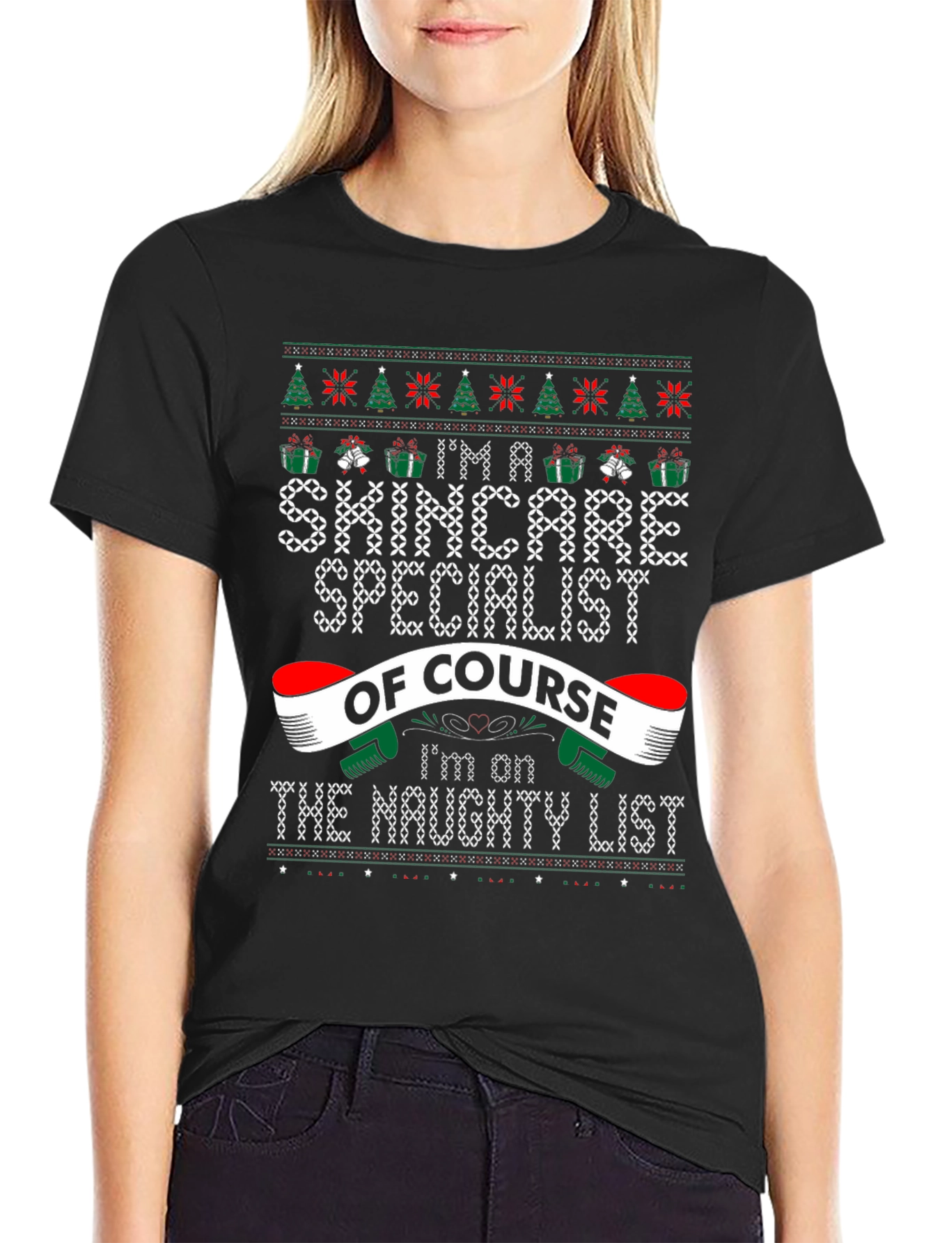 Skincare Specialist Ugly Christmas Sweater T-Shirt