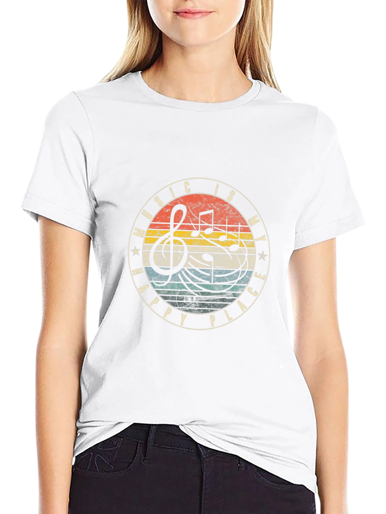 Music Is My Happy Place Graphic Tee