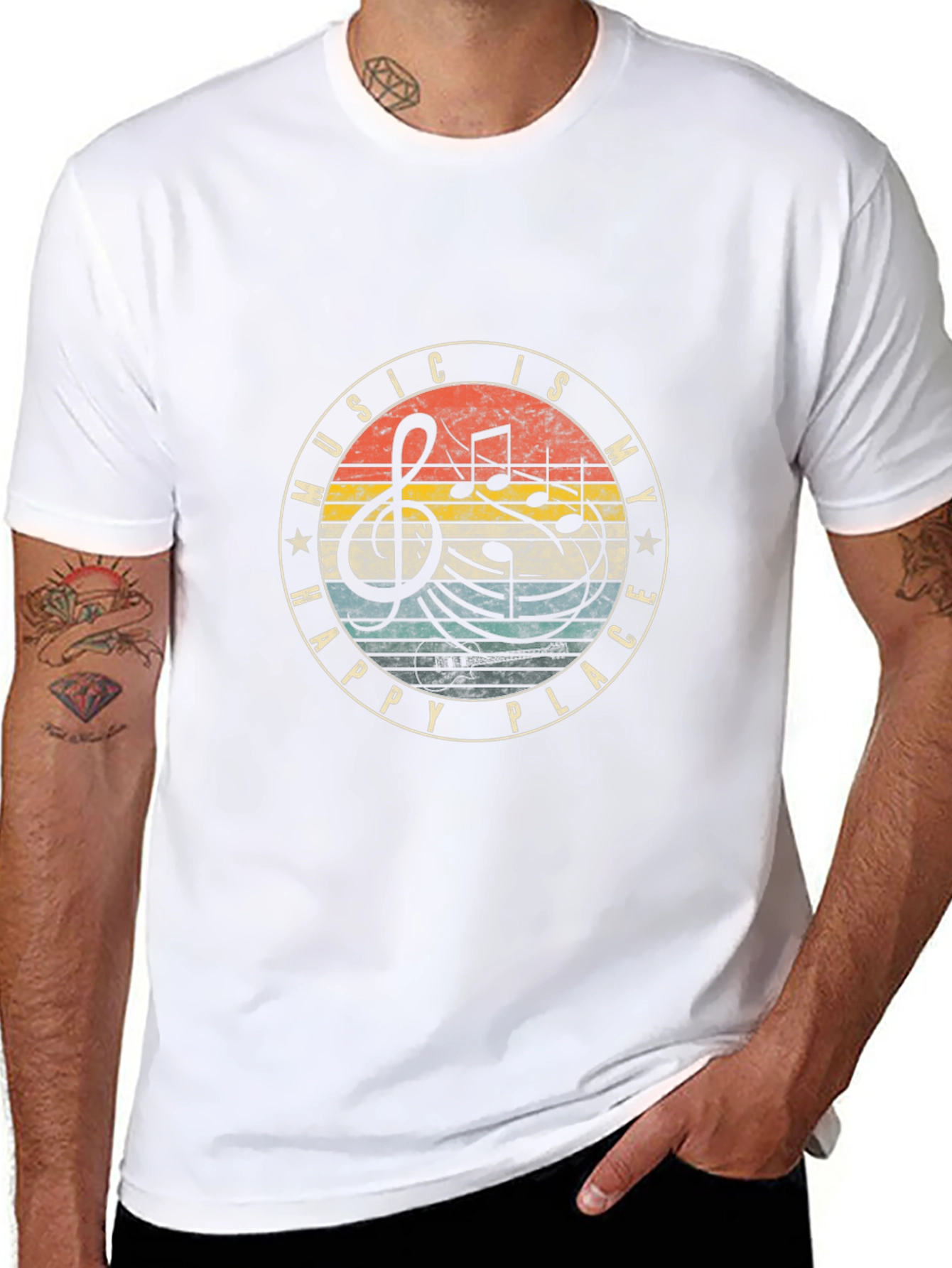 Music Is My Happy Place Graphic Tee