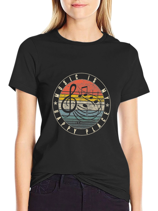 Music Is My Happy Place Graphic Tee