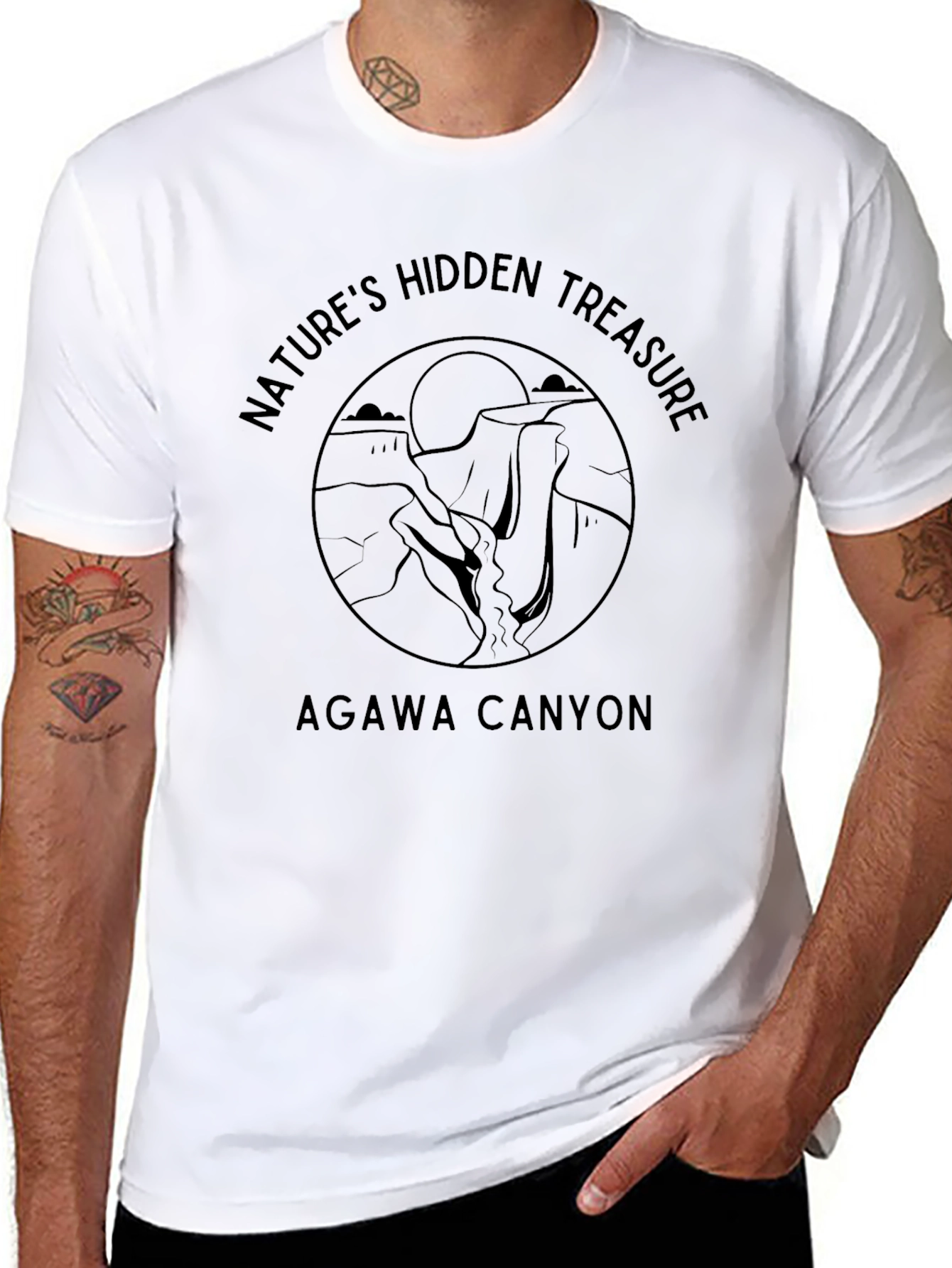 Agawa Canyon Natures Hidden Treasure Black T-Shirt