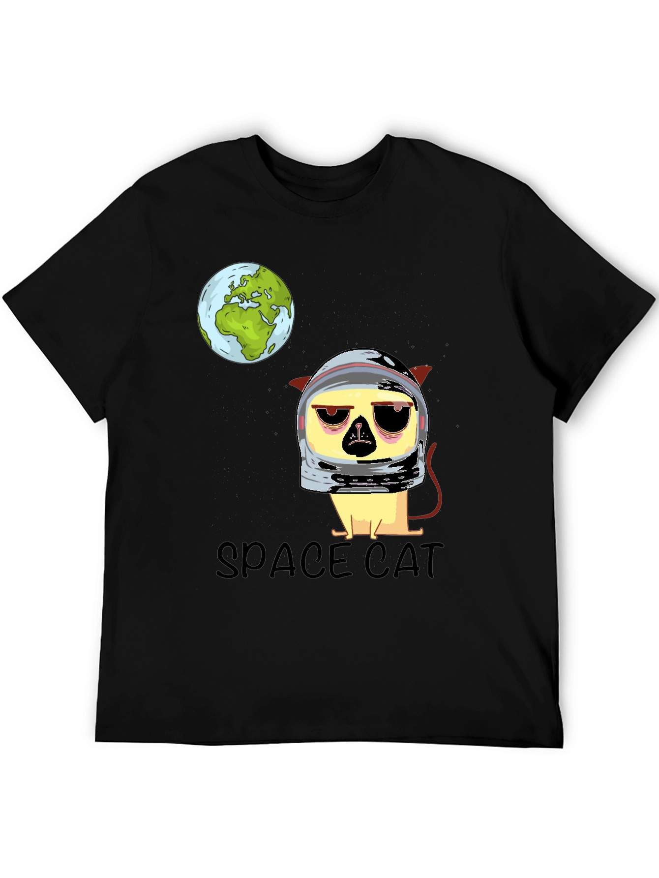 Space Cat Graphic T-Shirt - Astronaut Kitten Tee