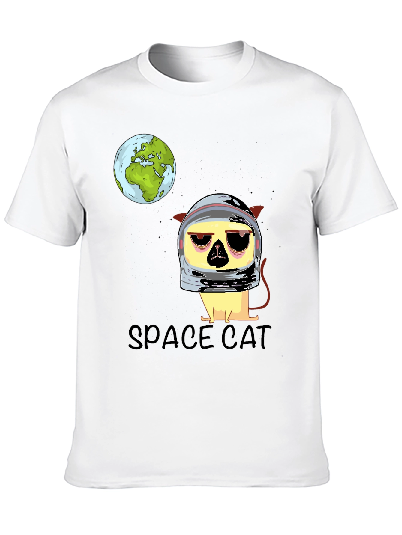 Space Cat Graphic T-Shirt - Astronaut Kitten Tee
