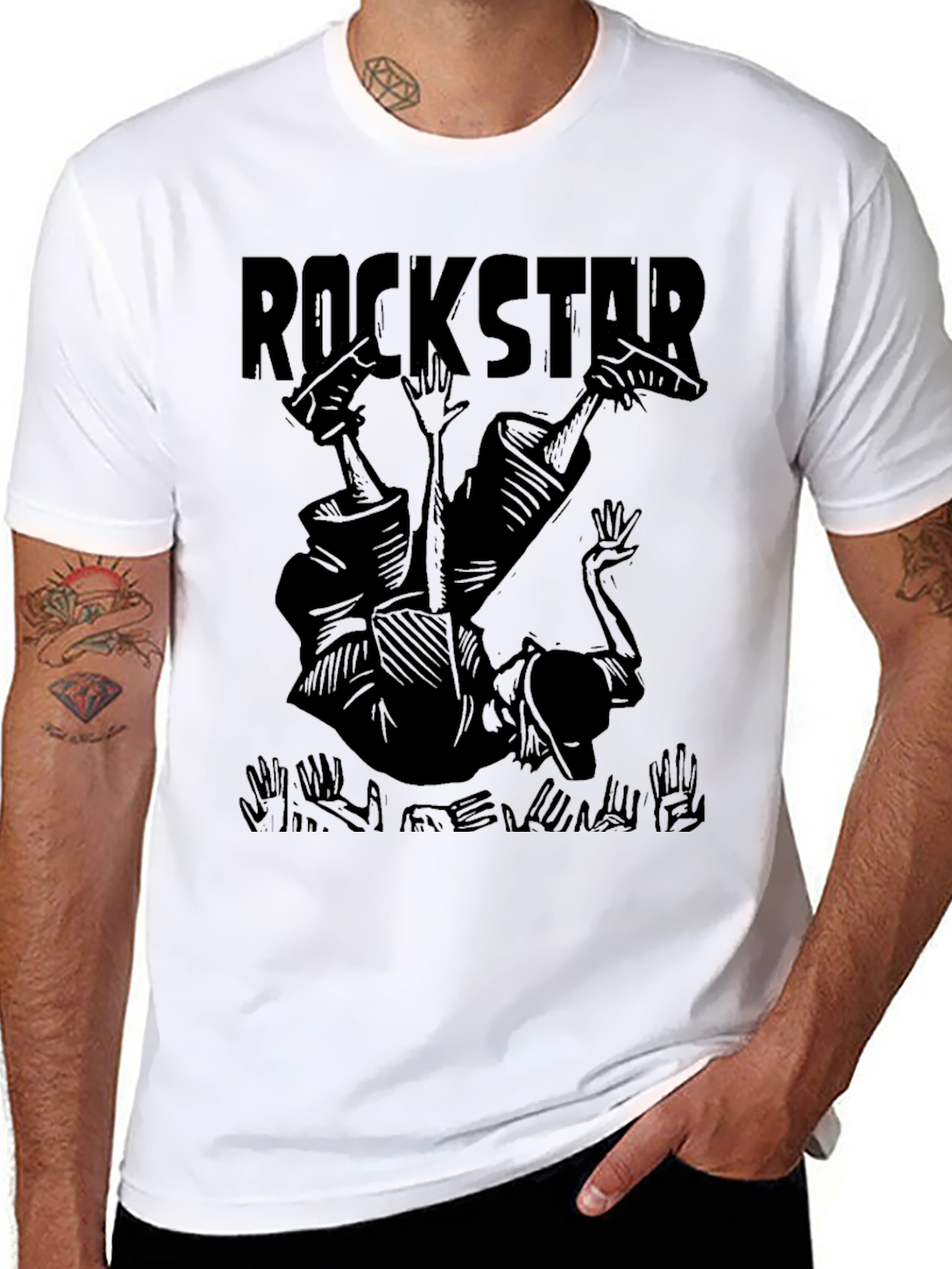 Rockstar Graphic Print Crew Neck T-Shirt