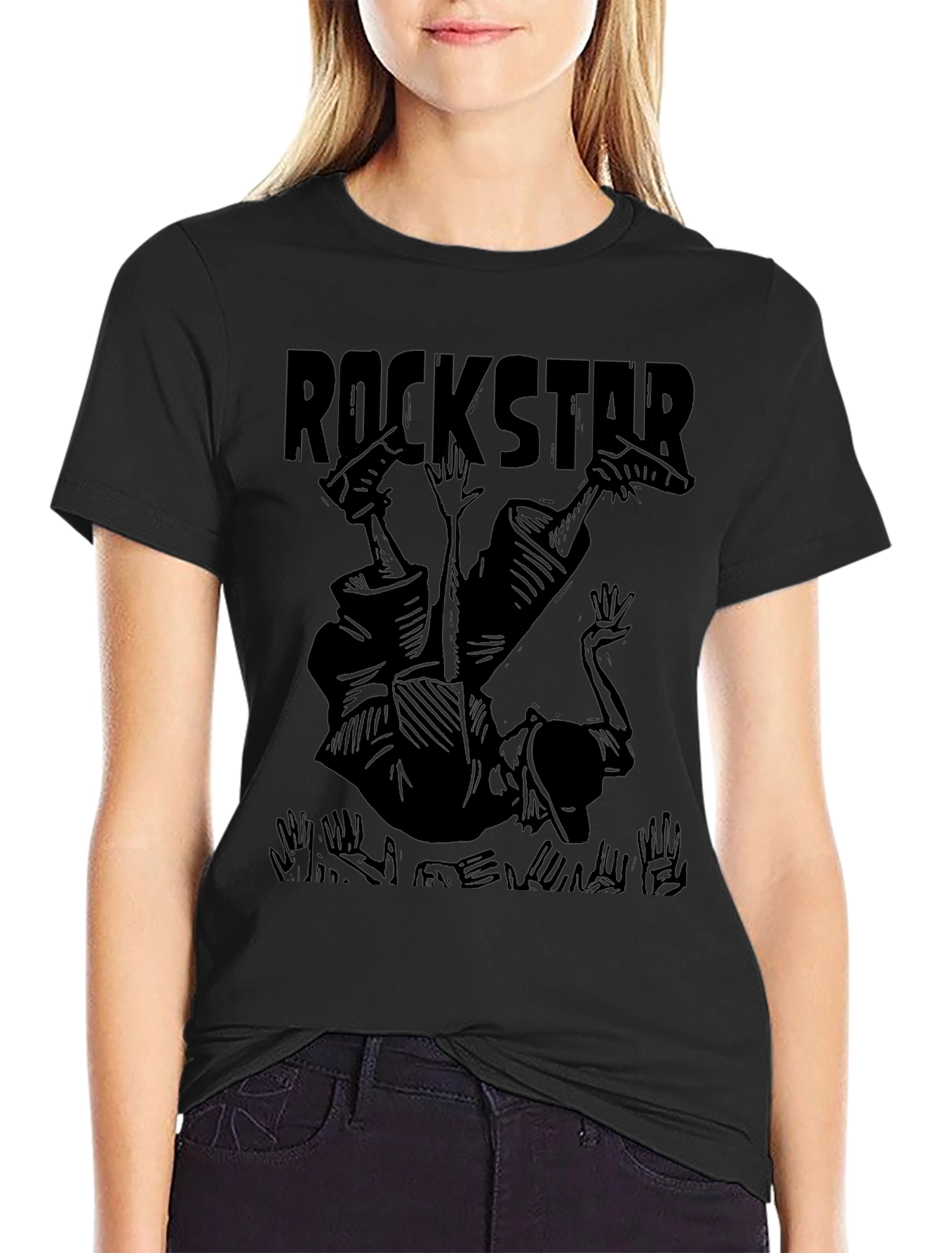 Rockstar Graphic Print Crew Neck T-Shirt