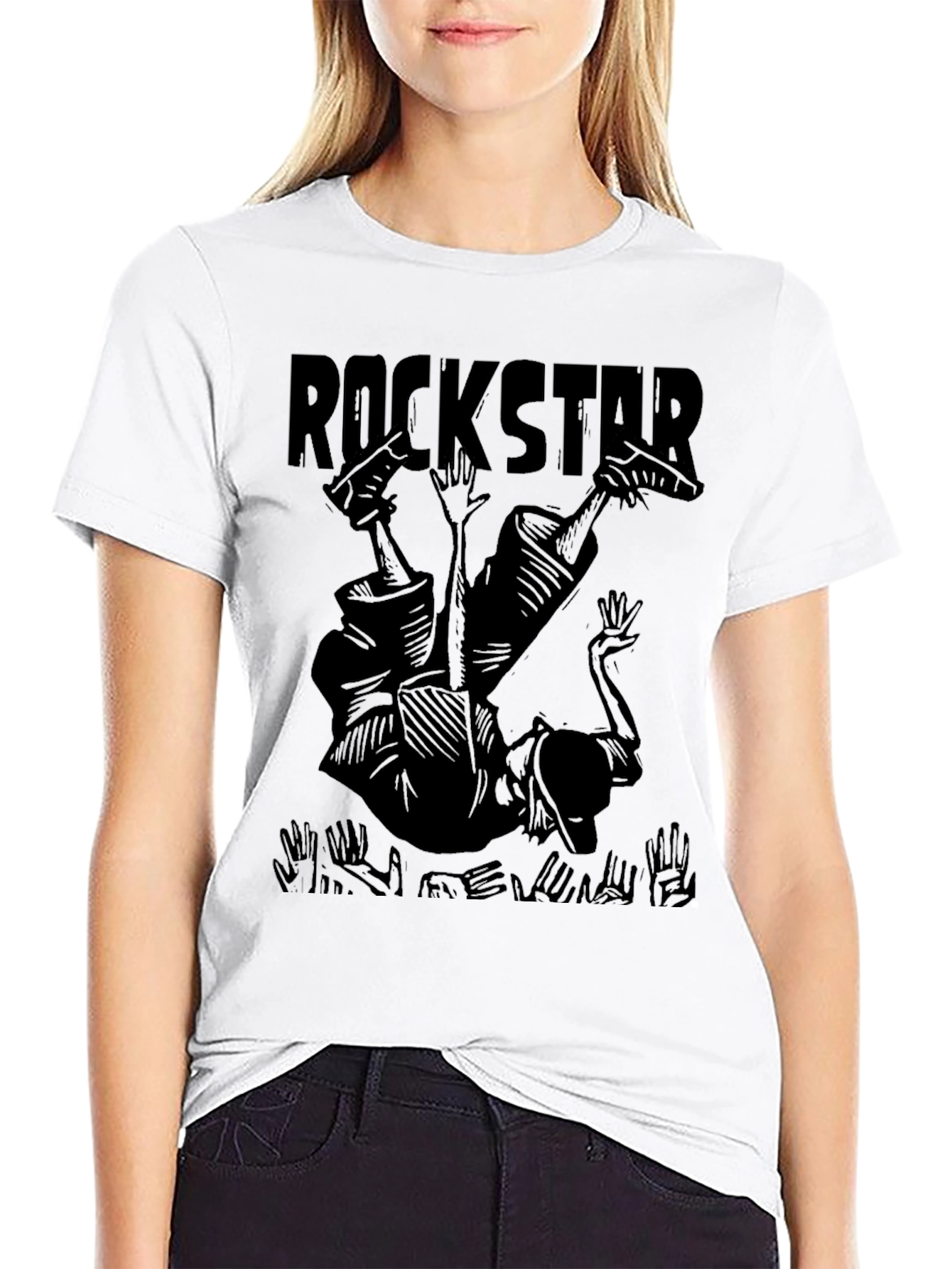 Rockstar Graphic Print Crew Neck T-Shirt