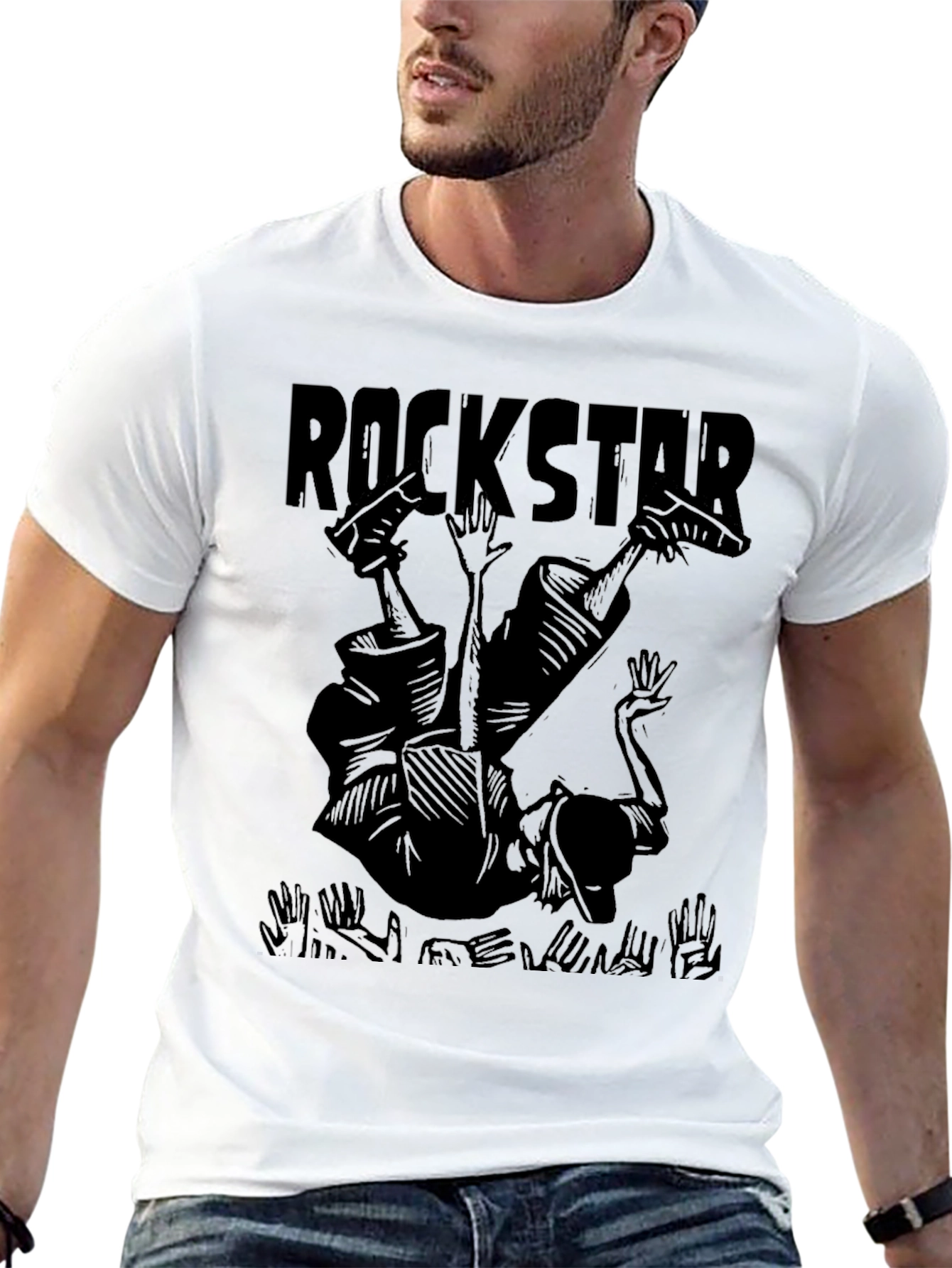 Rockstar Graphic Print Crew Neck T-Shirt