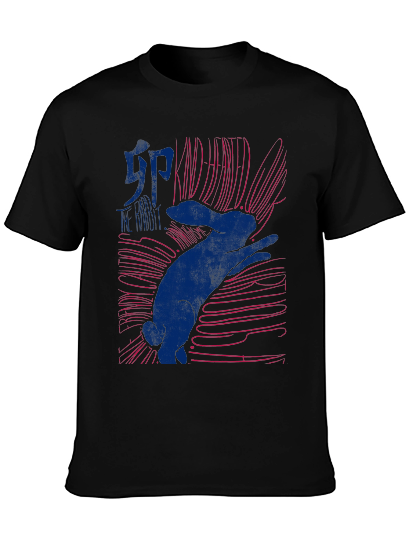 Kind Hearted Rabbit Graphic T-Shirt