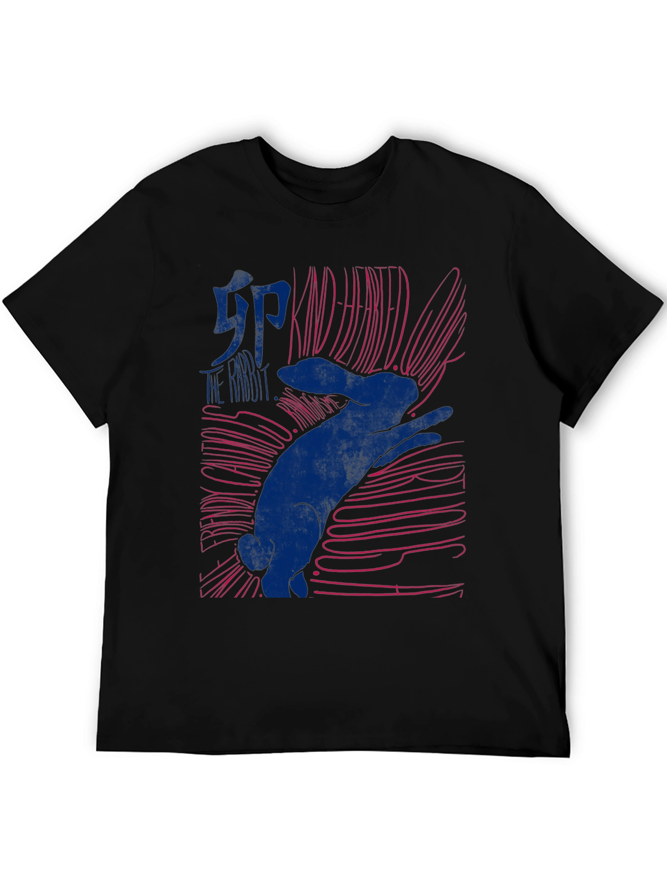 Kind Hearted Rabbit Graphic T-Shirt