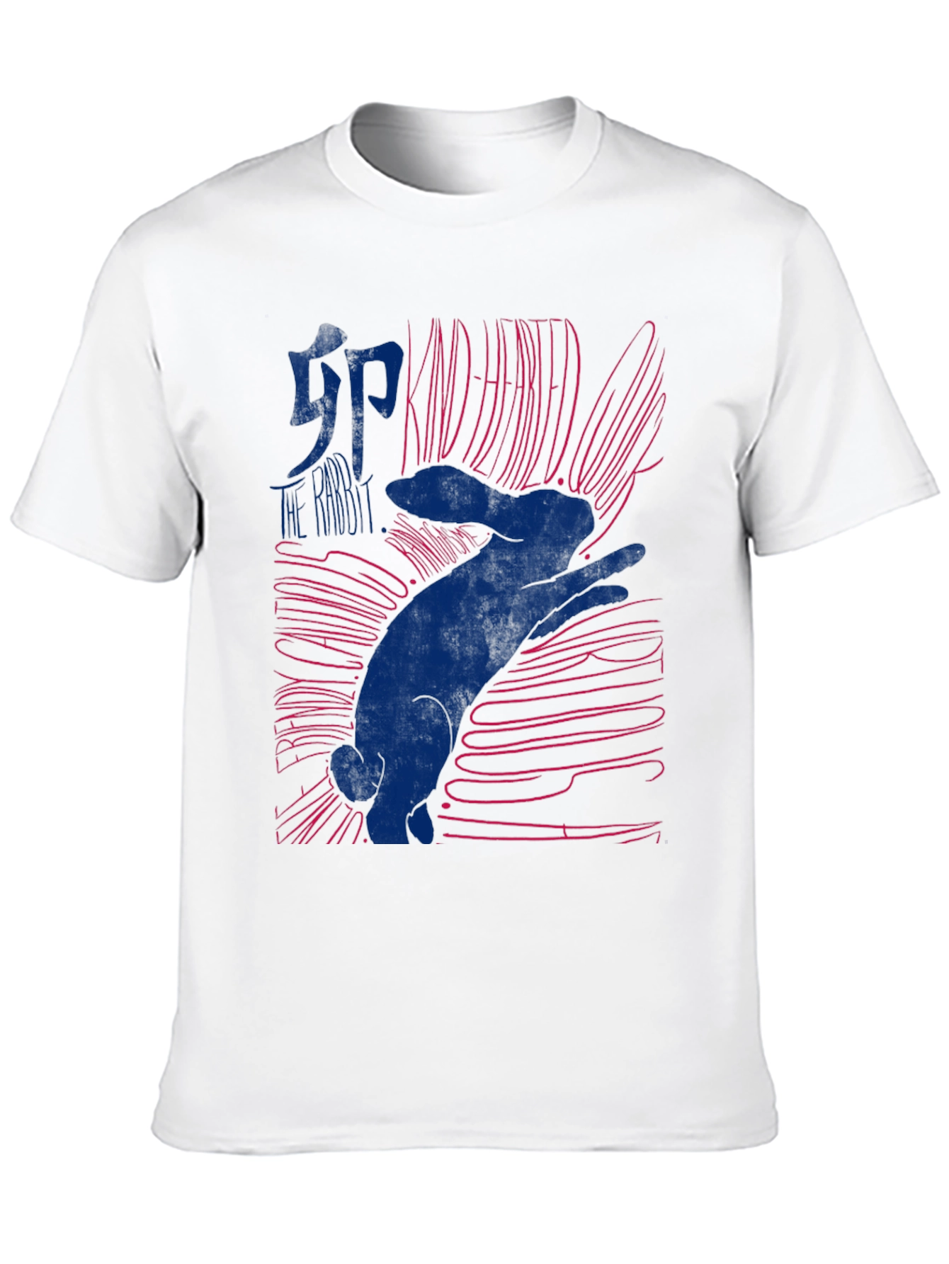 Kind Hearted Rabbit Graphic T-Shirt