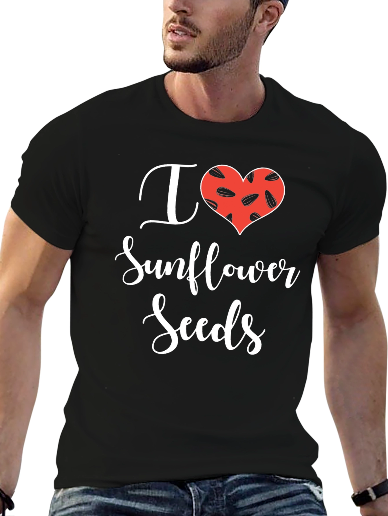 I Love Sunflower Seeds Graphic T-Shirt