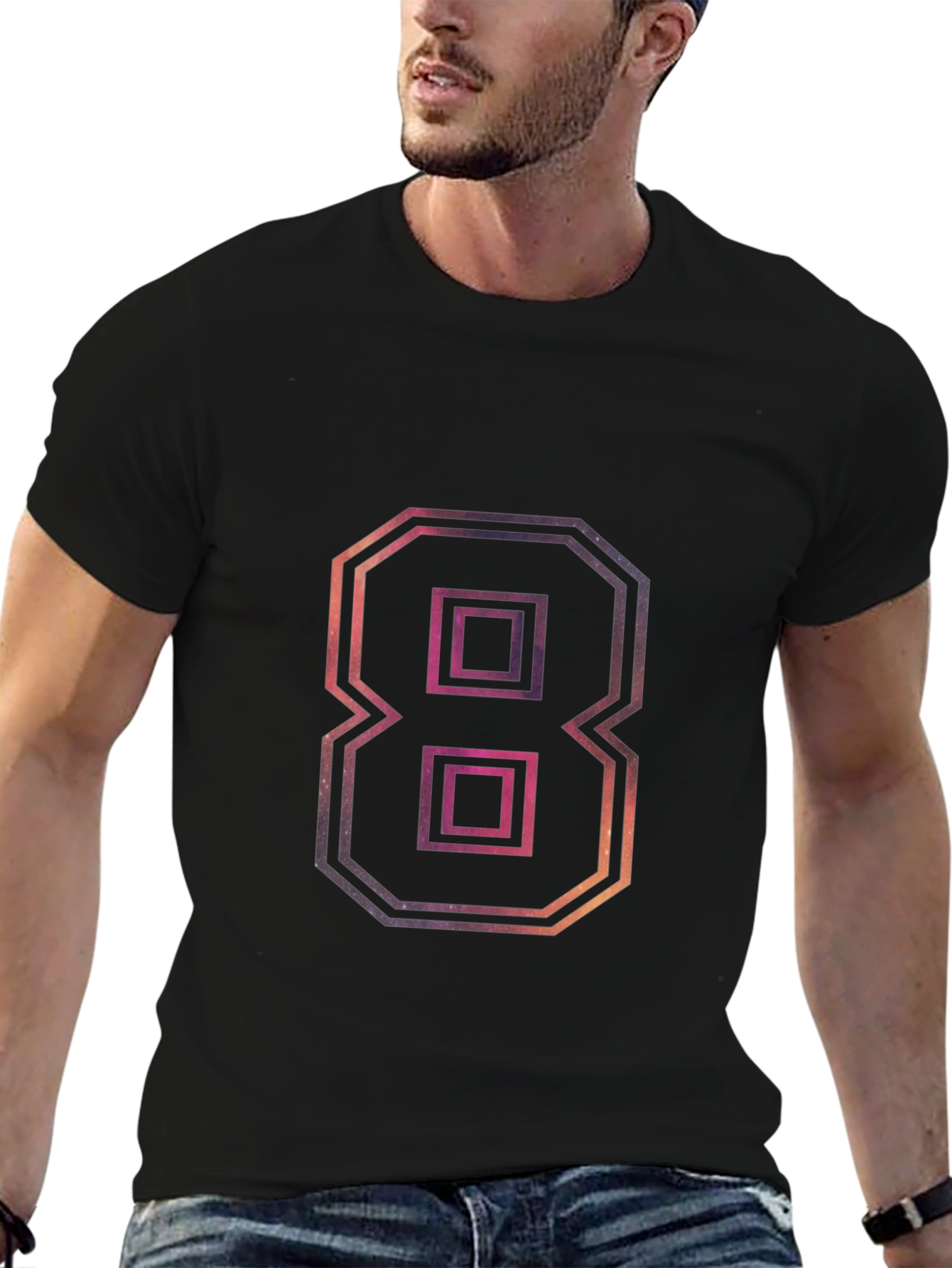 Retro Number 8 Graphic T-Shirt