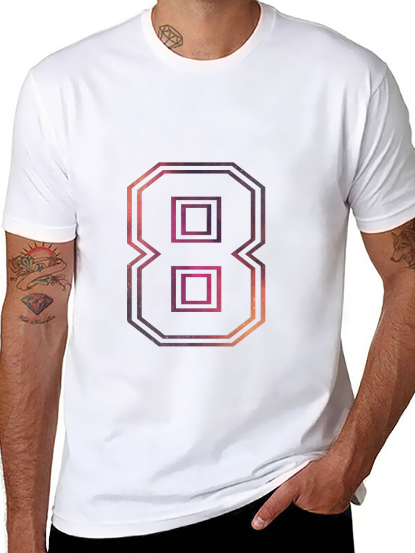 Retro Number 8 Graphic T-Shirt