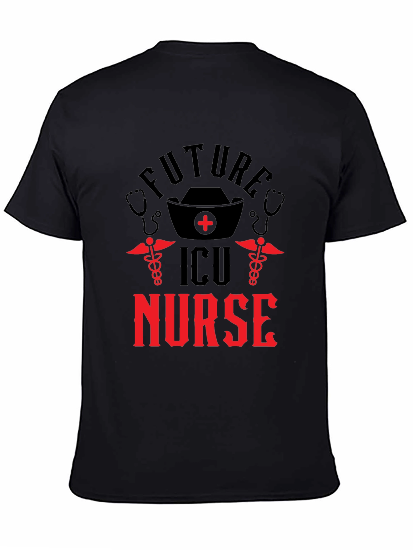 Future ICU Nurse Black Graphic T-Shirt