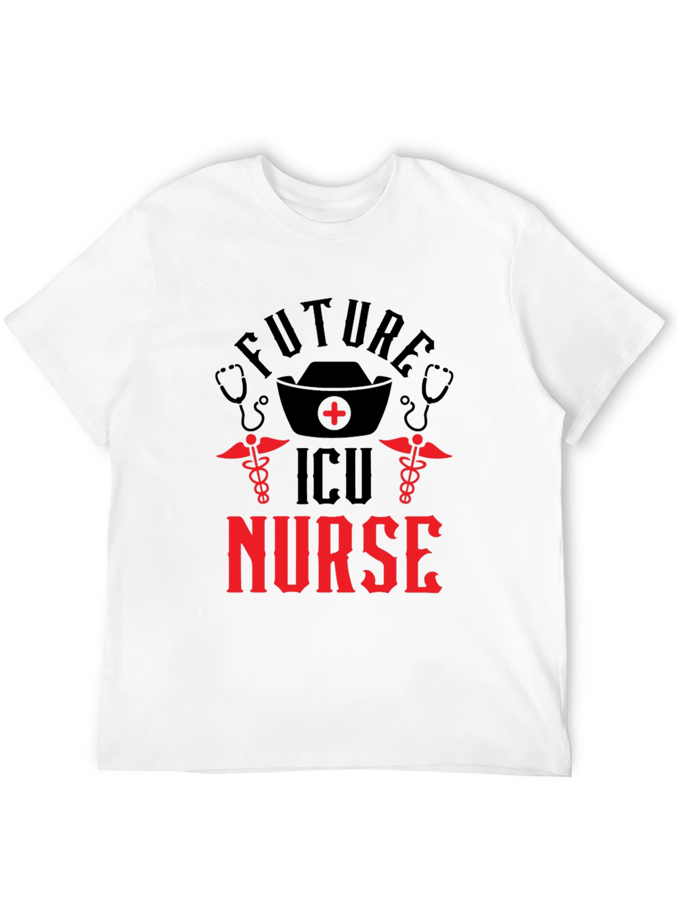 Future ICU Nurse Black Graphic T-Shirt