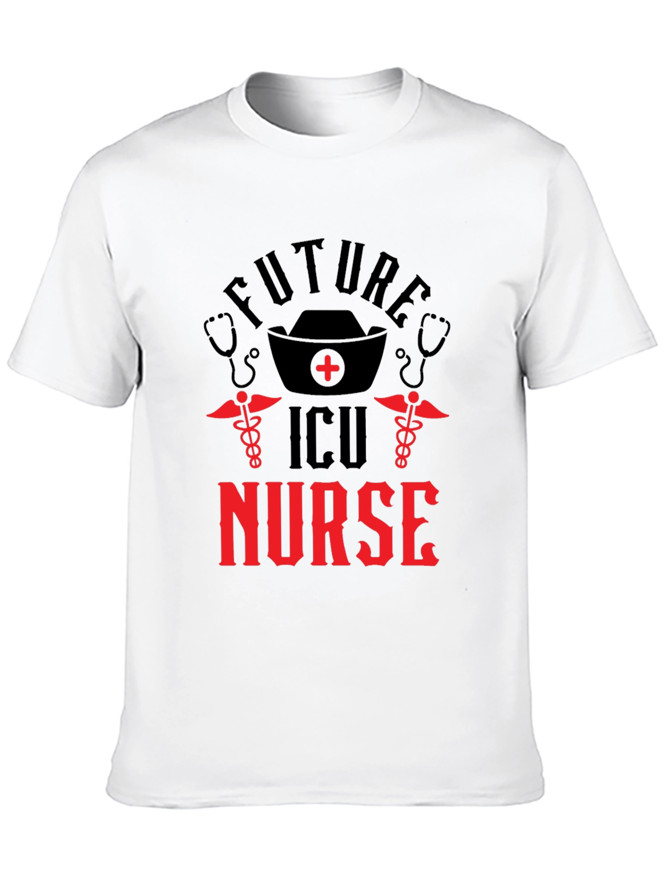 Future ICU Nurse Black Graphic T-Shirt