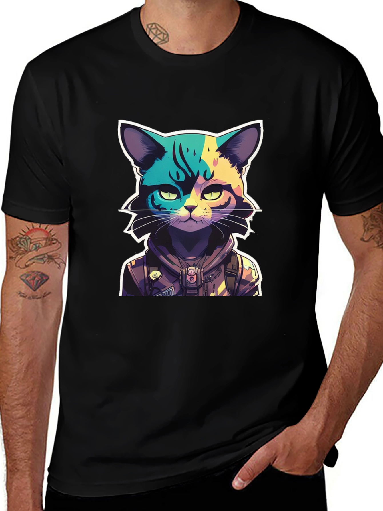 Cool Cat Graphic T-Shirt - Unique Design