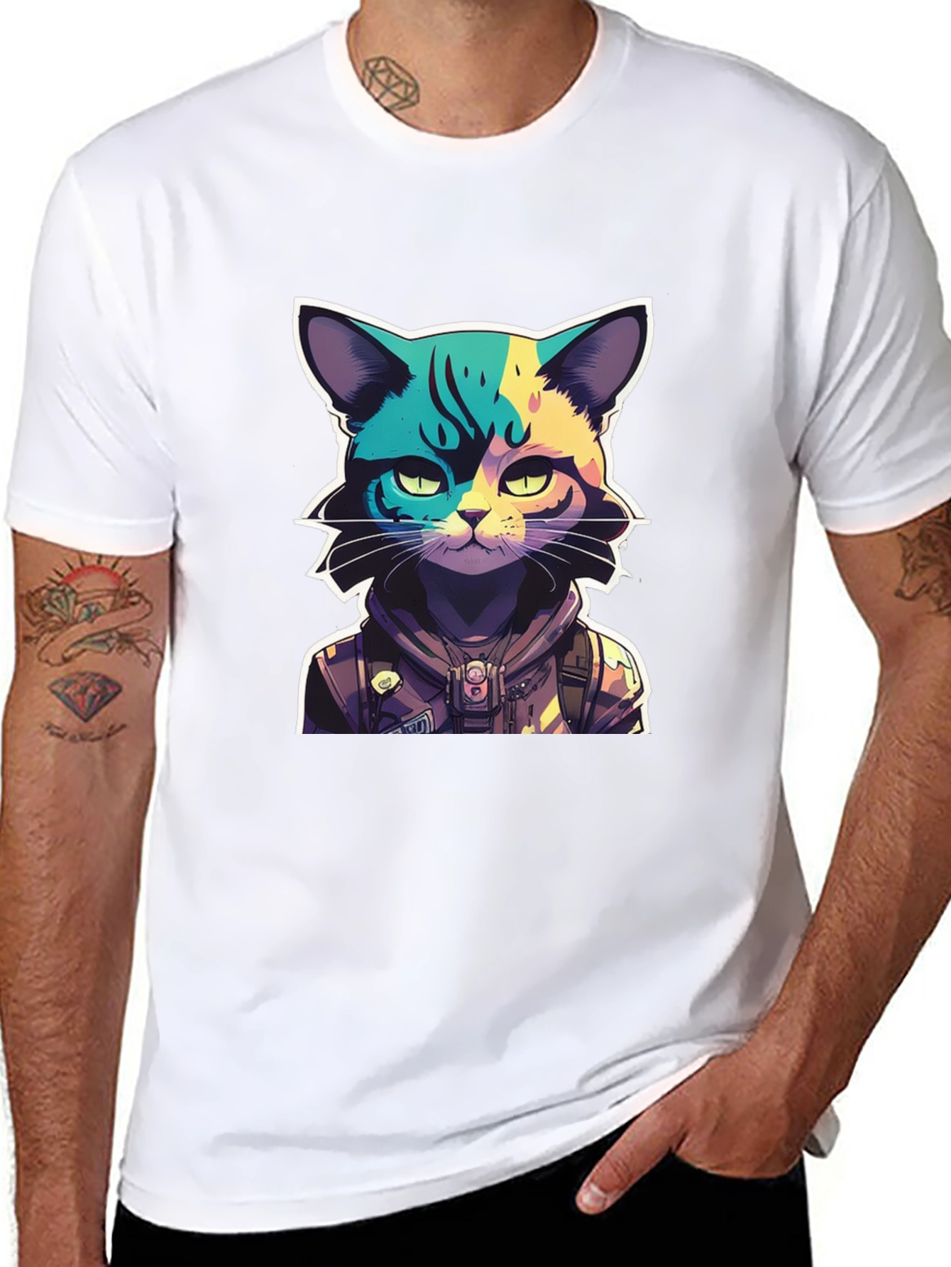 Cool Cat Graphic T-Shirt - Unique Design