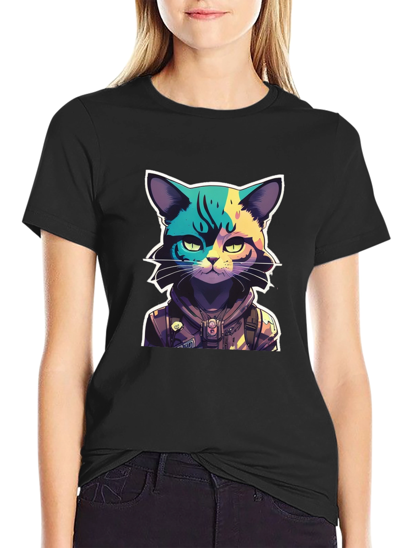 Cool Cat Graphic T-Shirt - Unique Design