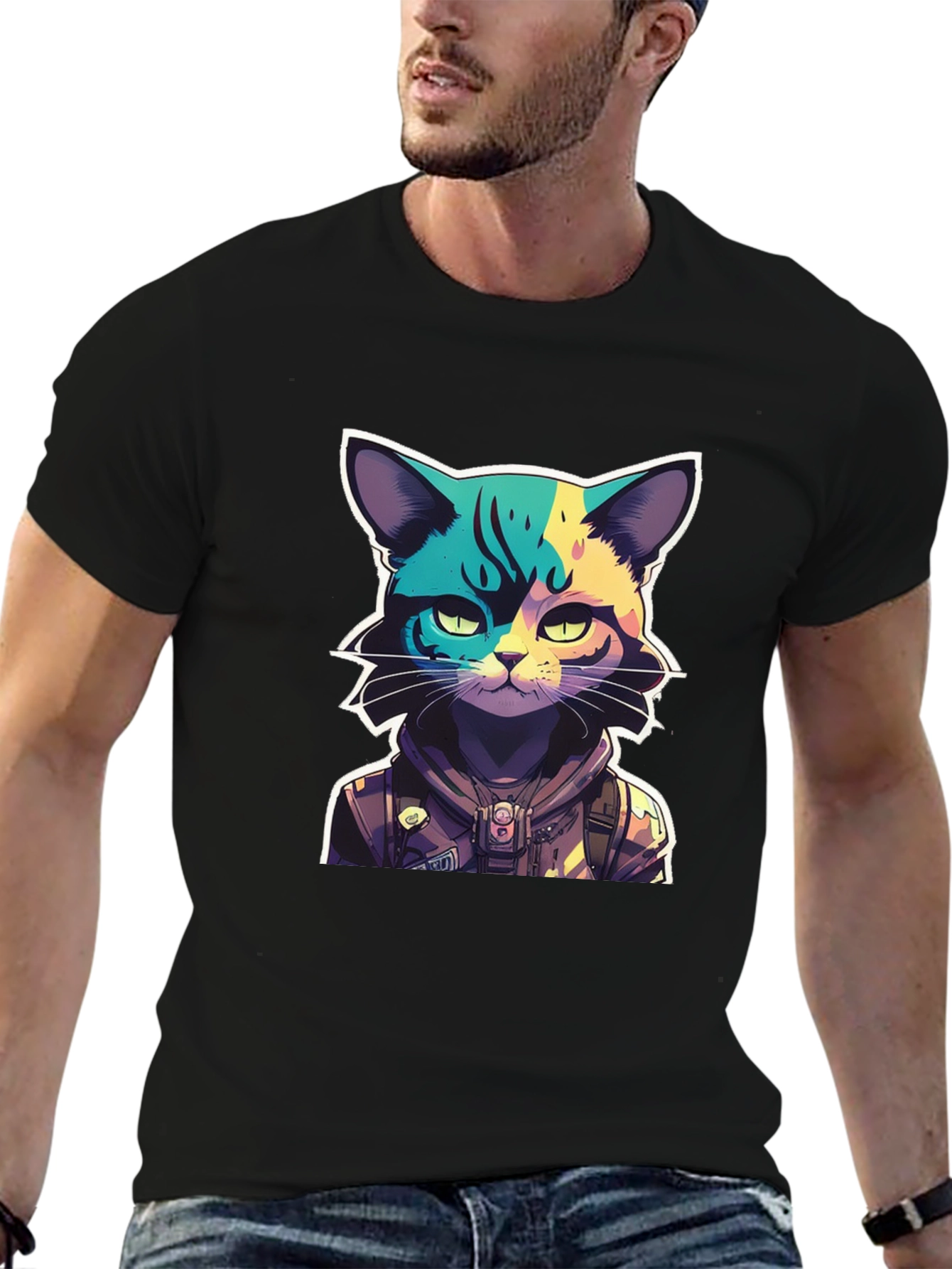 Cool Cat Graphic T-Shirt - Unique Design