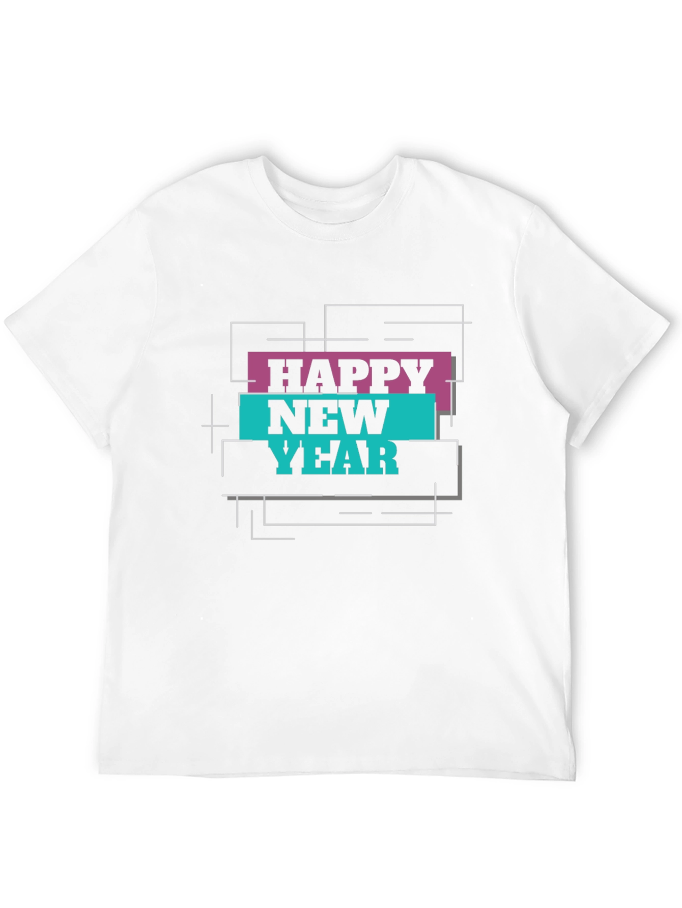 Happy New Year Graphic T-Shirt - Black