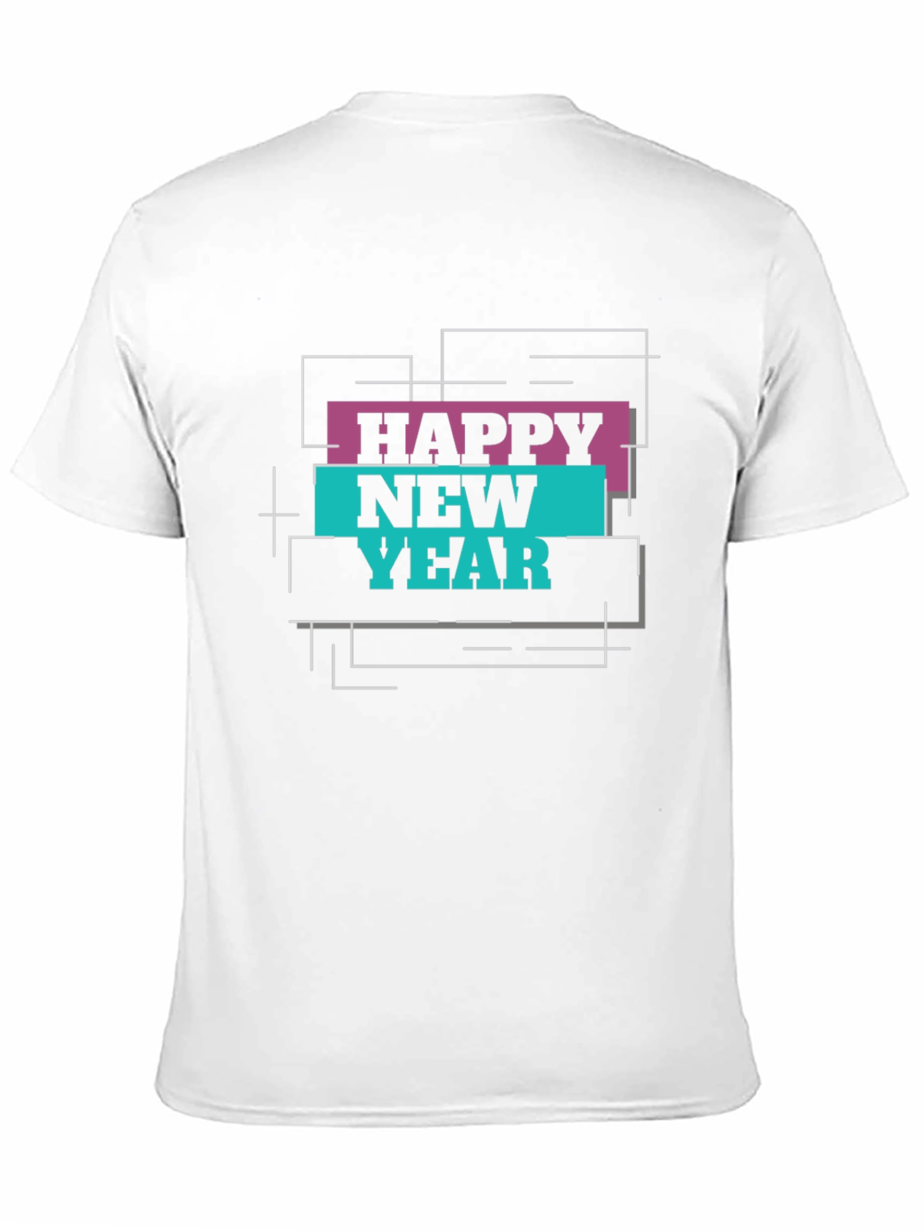 Happy New Year Graphic T-Shirt - Black