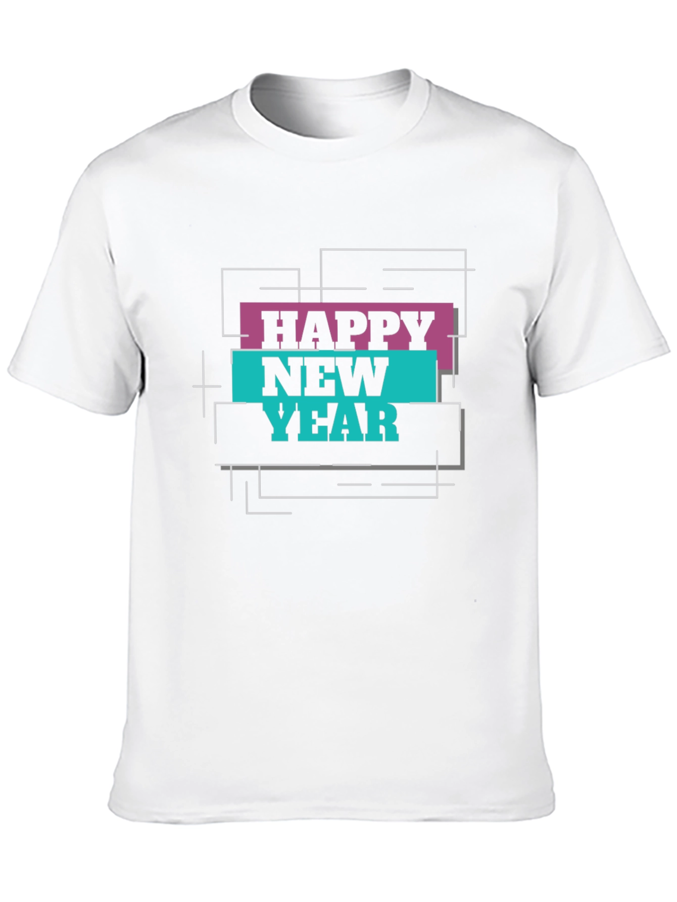 Happy New Year Graphic T-Shirt - Black