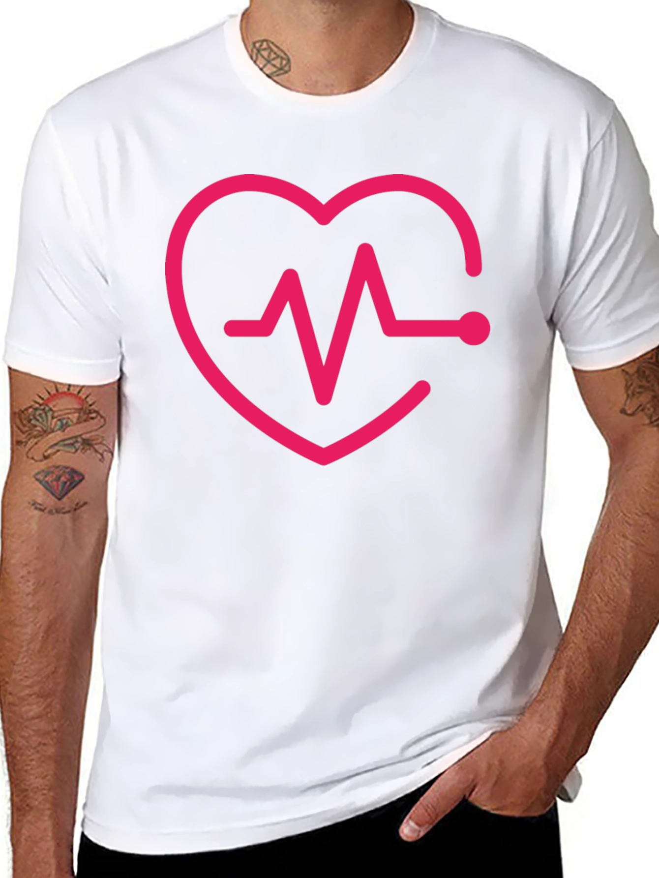 Heartbeat Heart Love Graphic T-Shirt