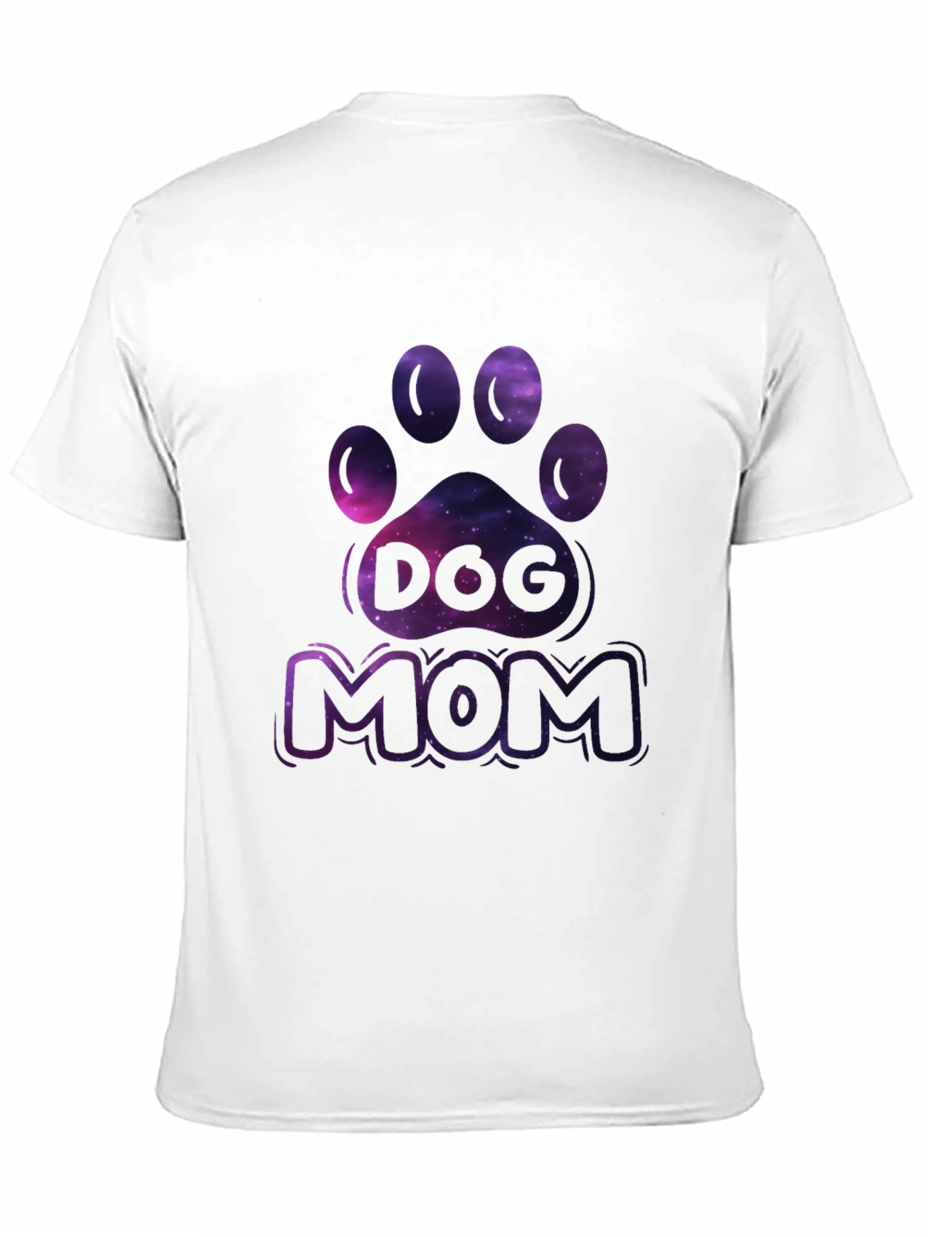 Dog Mom Galaxy Paw Print T-Shirt