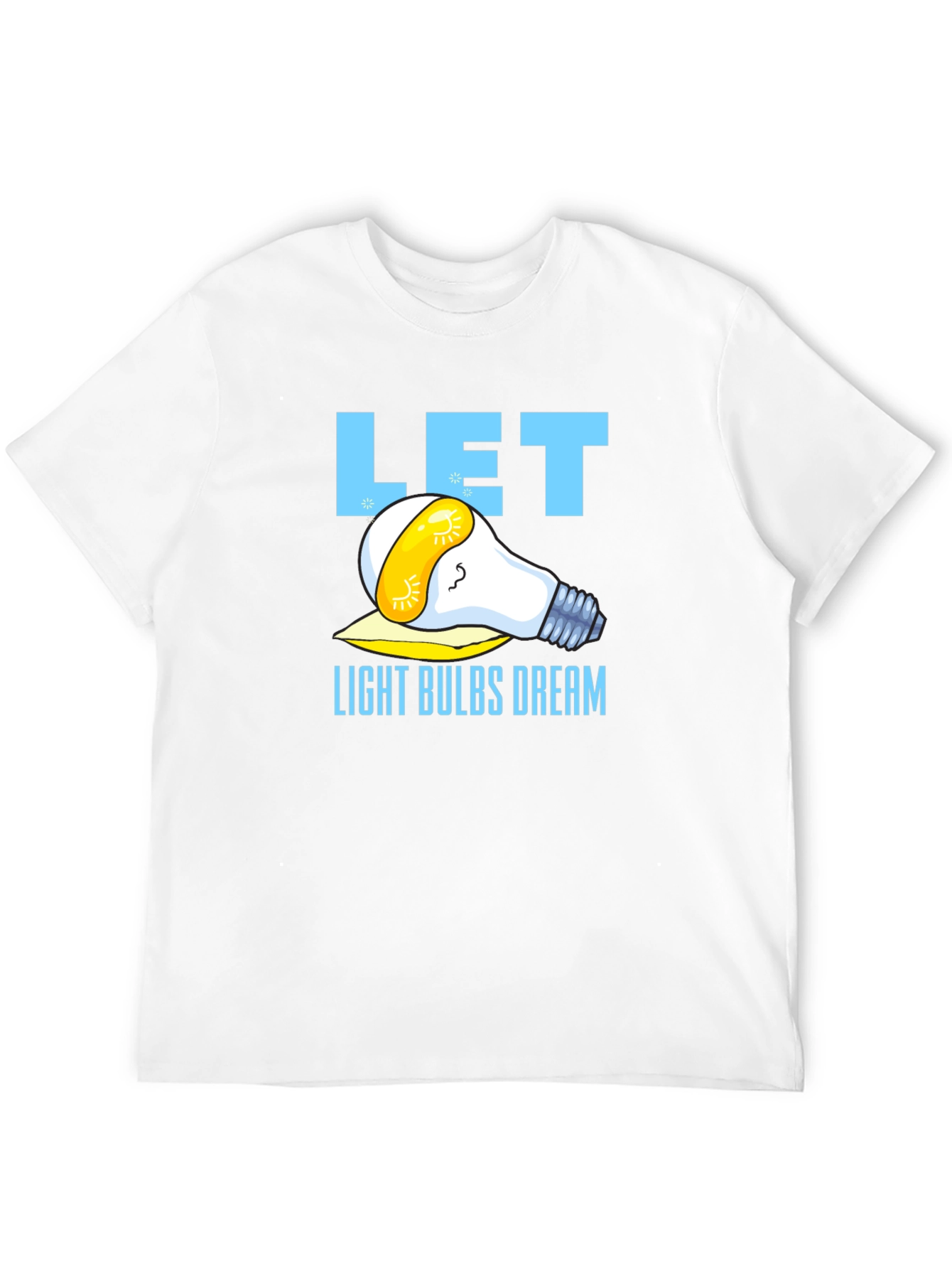 Let Light Bulbs Dream Black Graphic T-Shirt