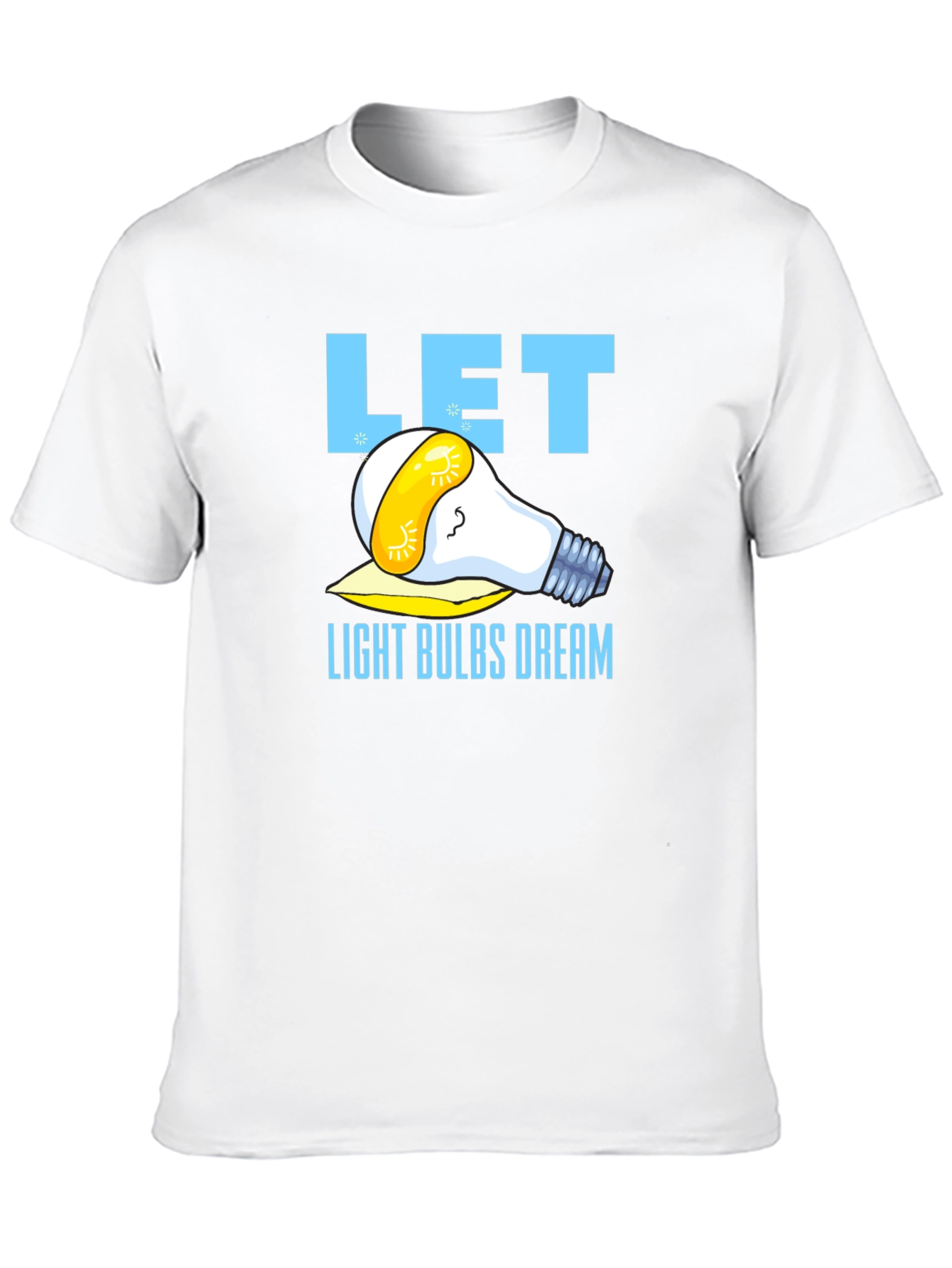Let Light Bulbs Dream Black Graphic T-Shirt