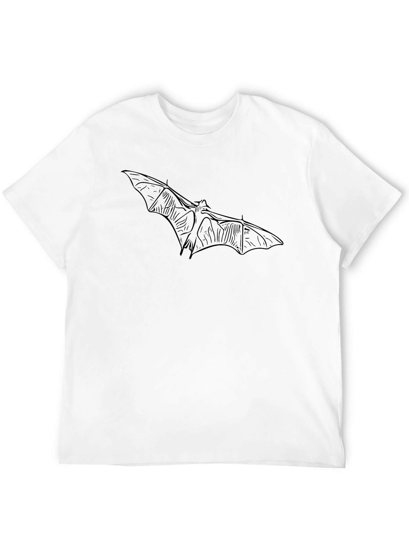 Bat Outline Graphic Black T-Shirt