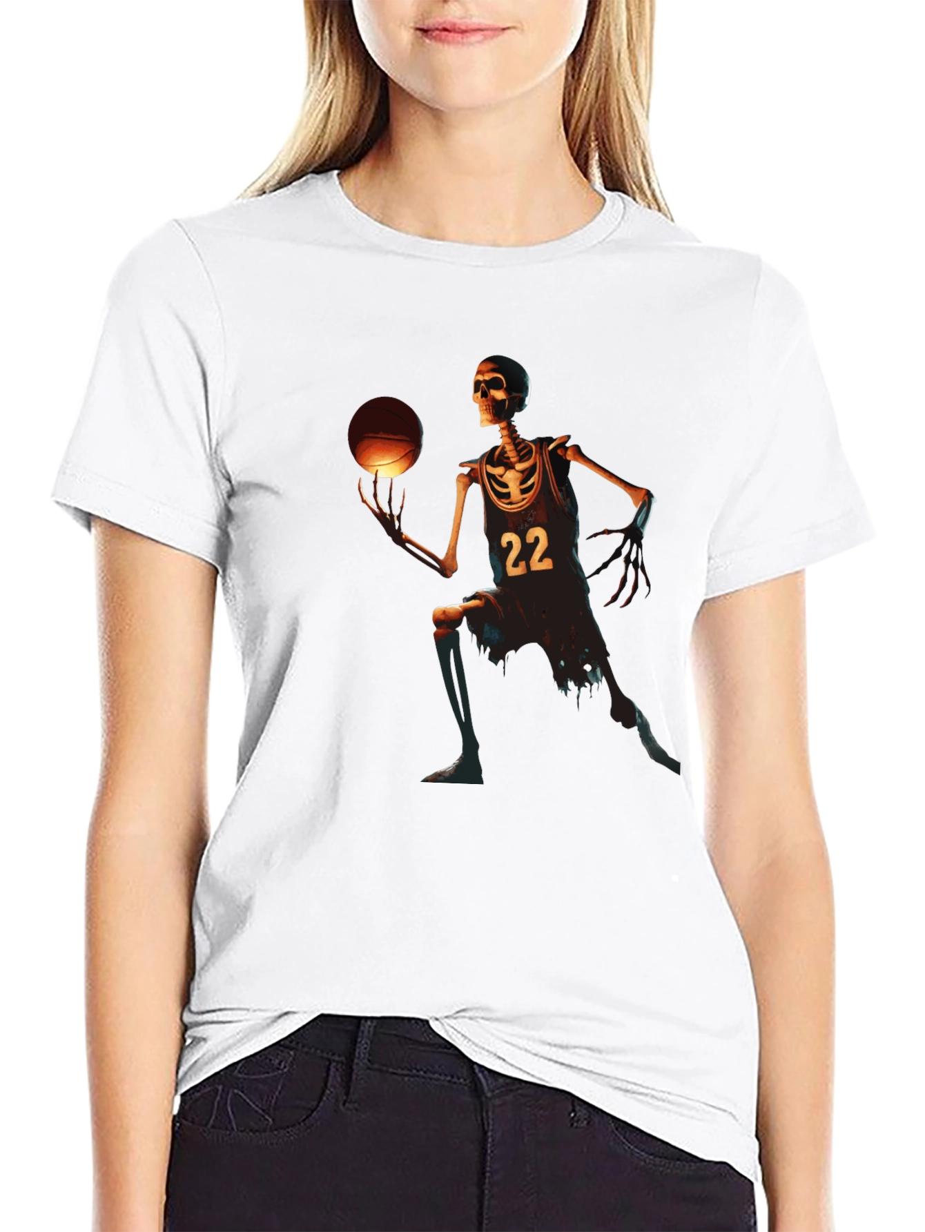 Skeleton Basketball Player T-Shirt