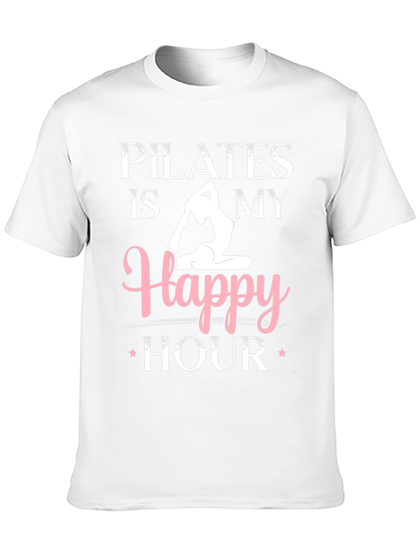 Pilates is My Happy Hour Black Graphic Tee