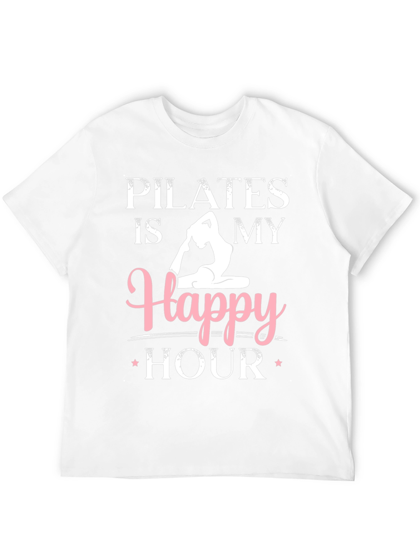 Pilates is My Happy Hour Black Graphic Tee
