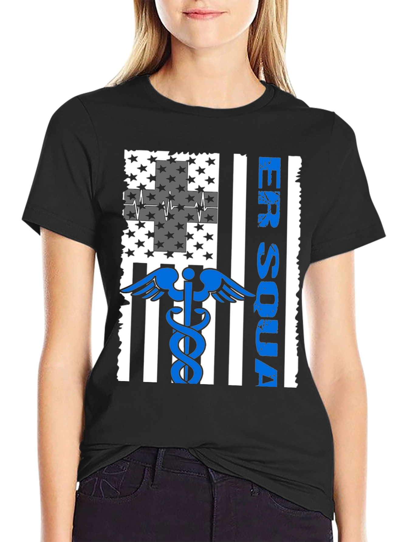 ER Squad American Flag Graphic Tee