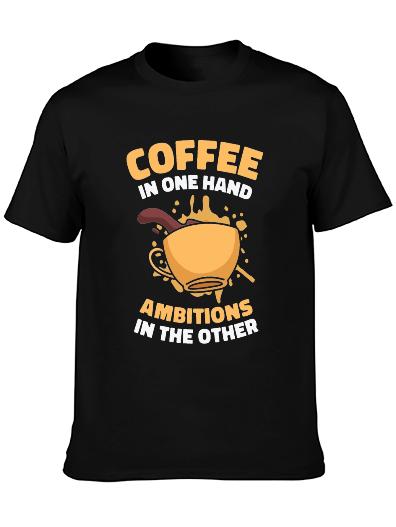 Coffee & Ambition Graphic T-Shirt - Casual Style