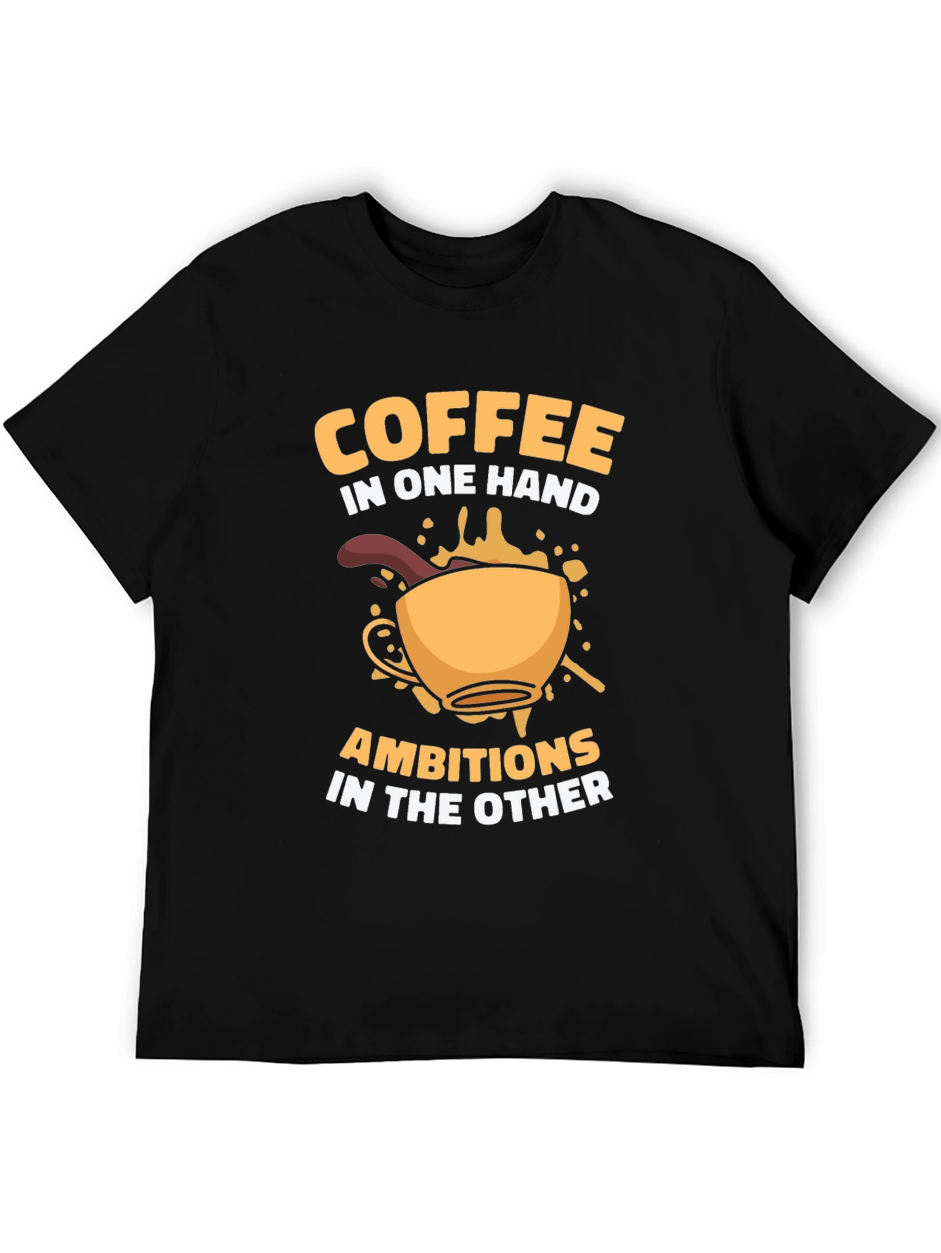 Coffee & Ambition Graphic T-Shirt - Casual Style