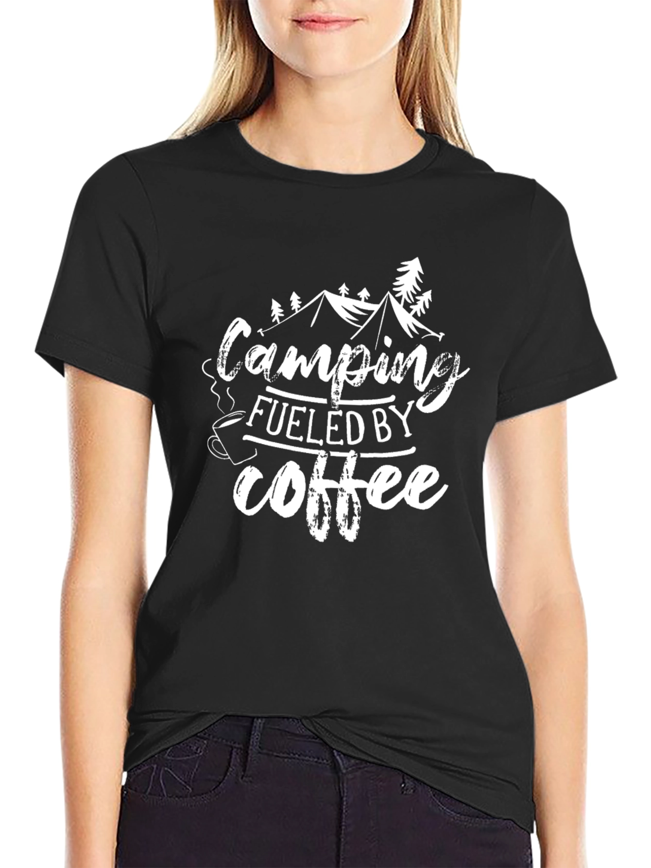 Camping Fueled by Coffee Graphic Tee
