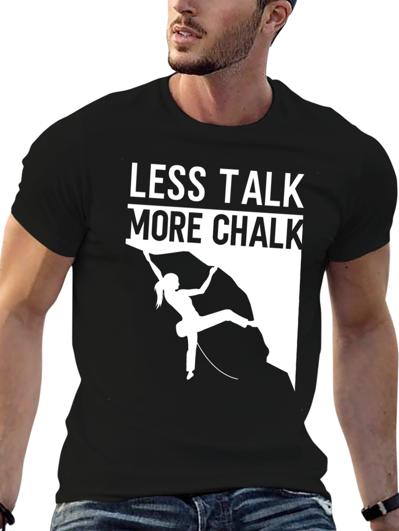 Less Talk More Chalk Rock Climbing T-Shirt