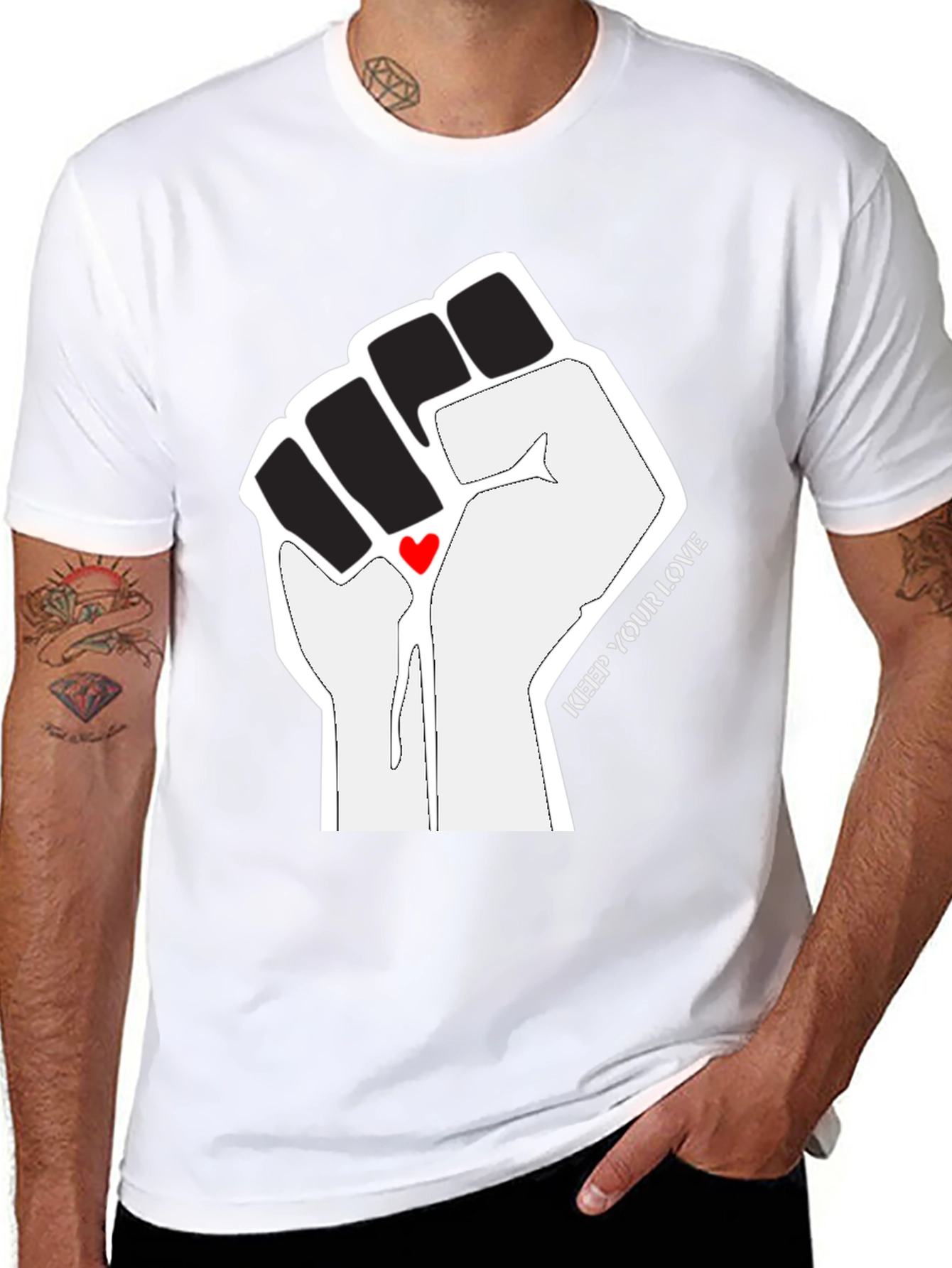 Empowered Love Graphic Tee - Black