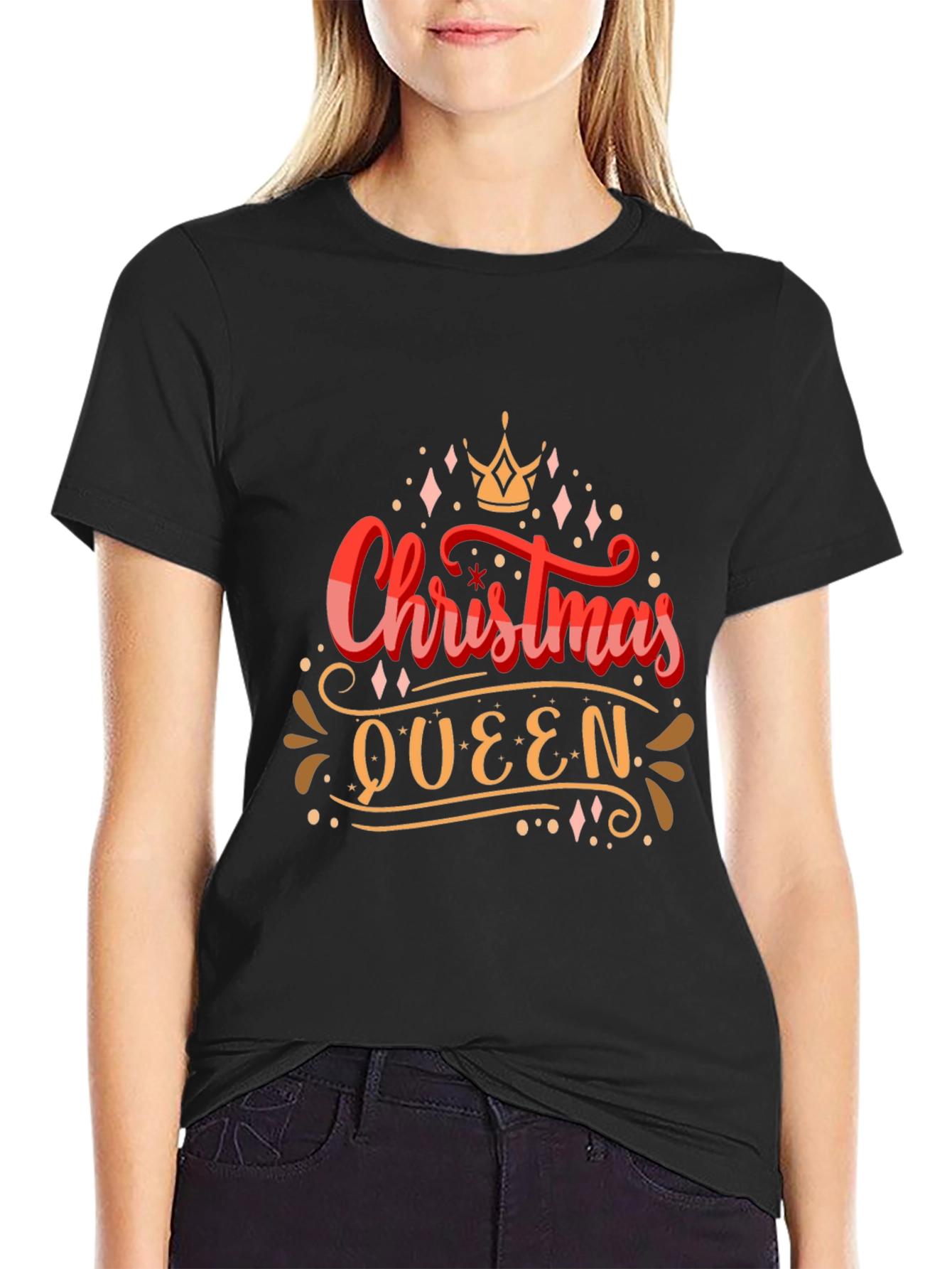 Christmas Queen Graphic Tee - Holiday Apparel