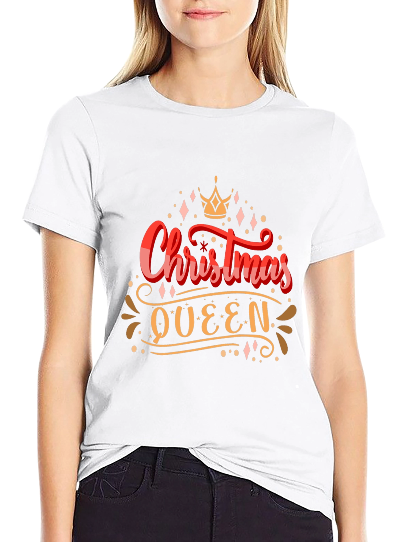 Christmas Queen Graphic Tee - Holiday Apparel