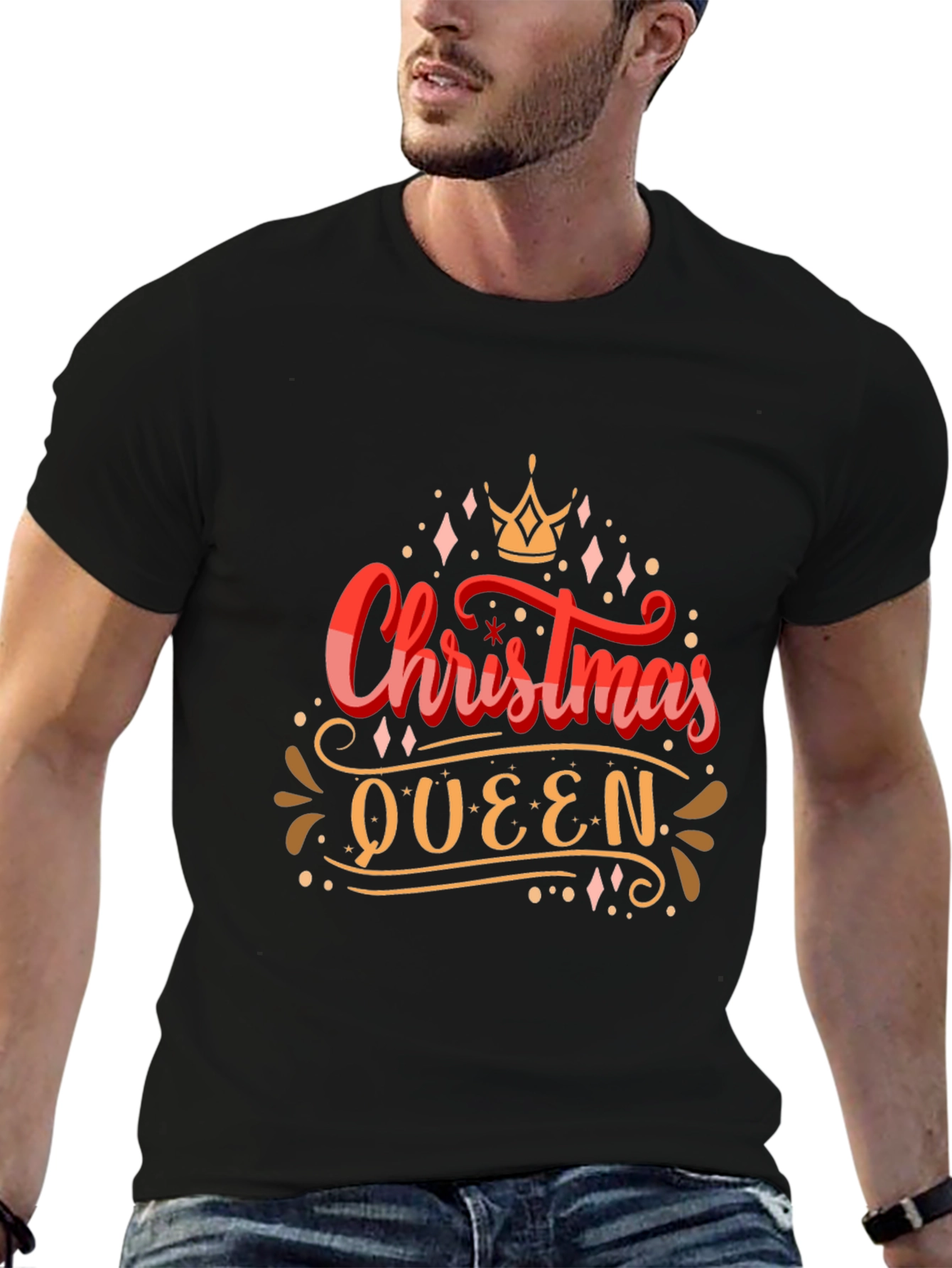 Christmas Queen Graphic Tee - Holiday Apparel